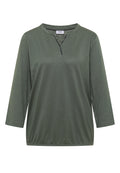 3/4-Arm Shirt mit Split Neck
