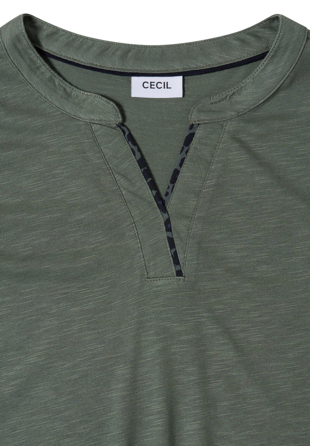 3/4-Arm Shirt mit Split Neck