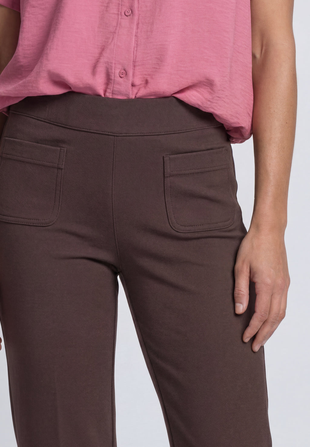 High Waist Straight Leg Hose im Casual Fit