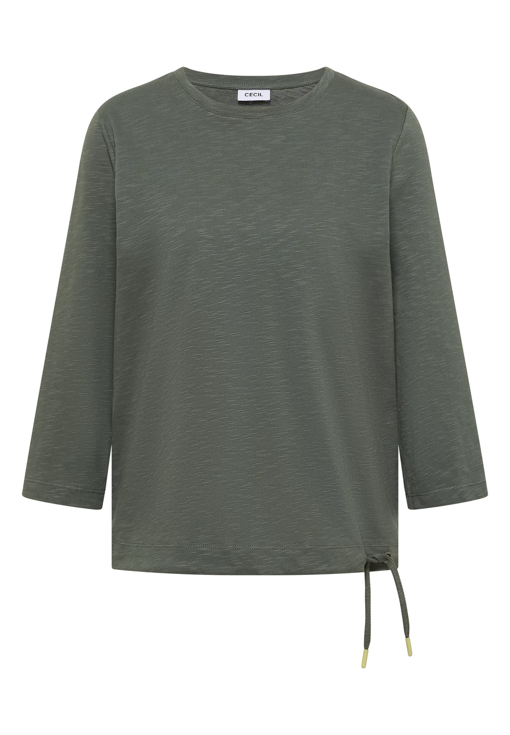 3/4-Arm Shirt mit Rundhals in Unifarbe