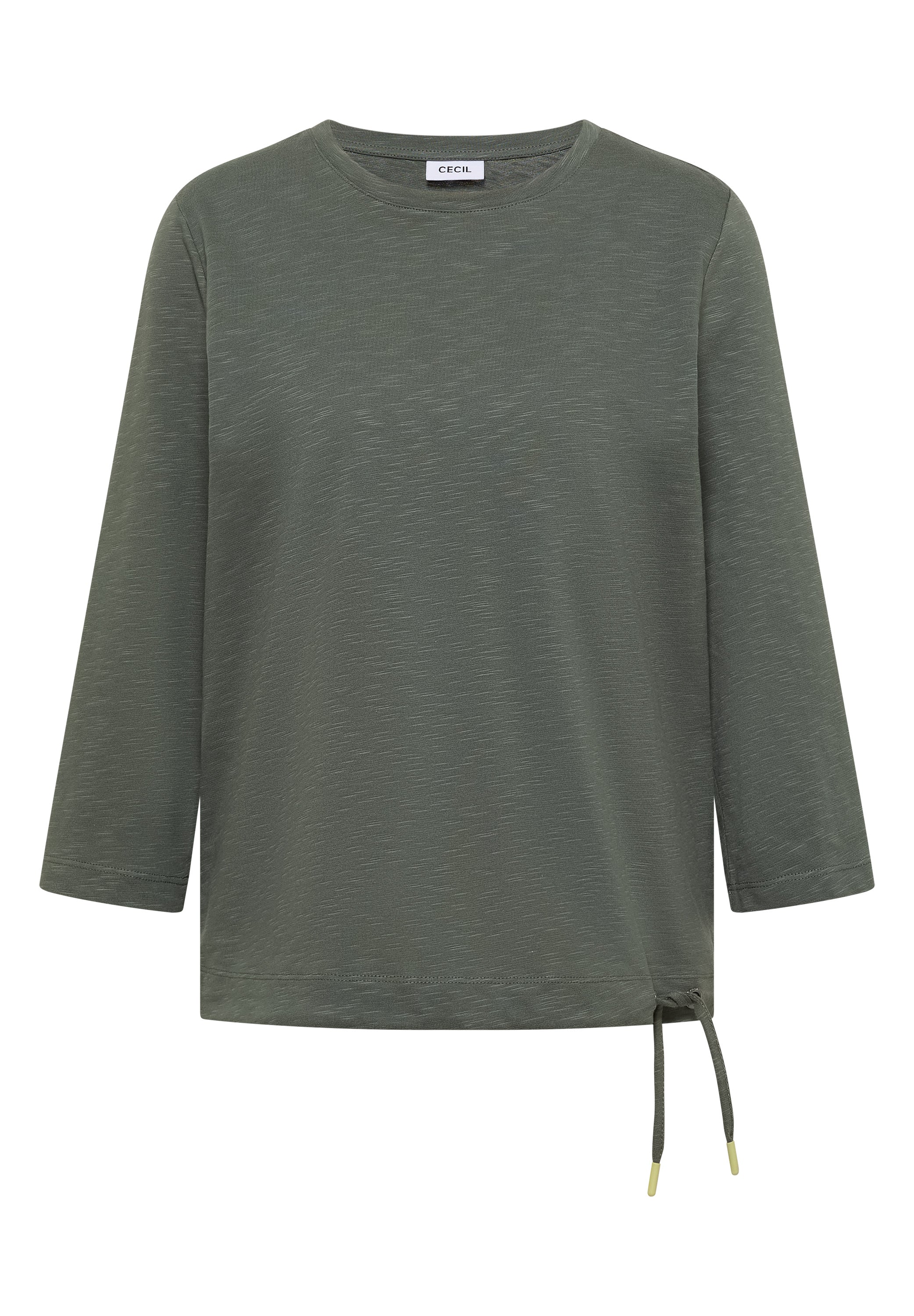 3/4-Arm Shirt mit Rundhals in Unifarbe