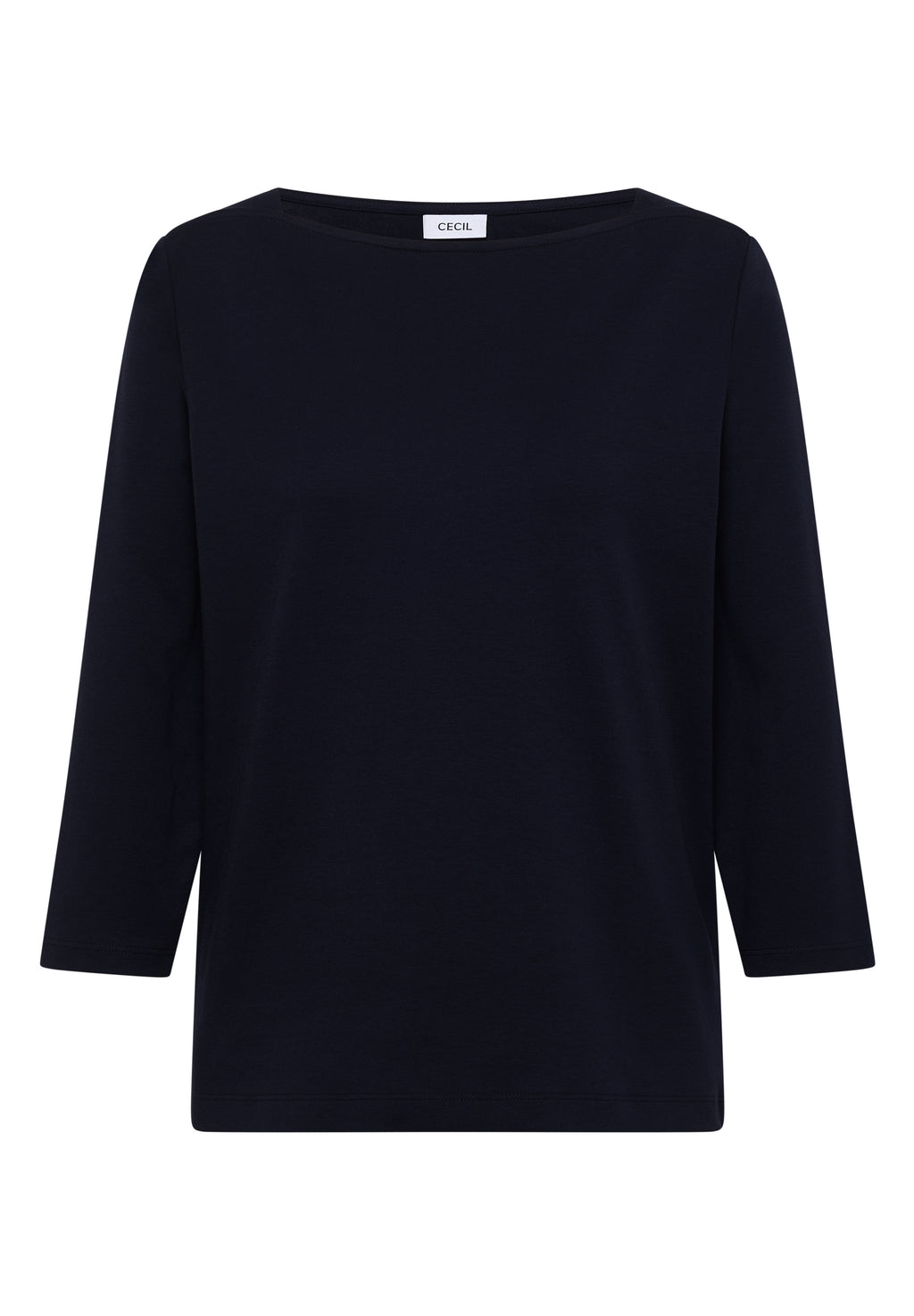 Basic Shirt mit U-Boot-Ausschnitt