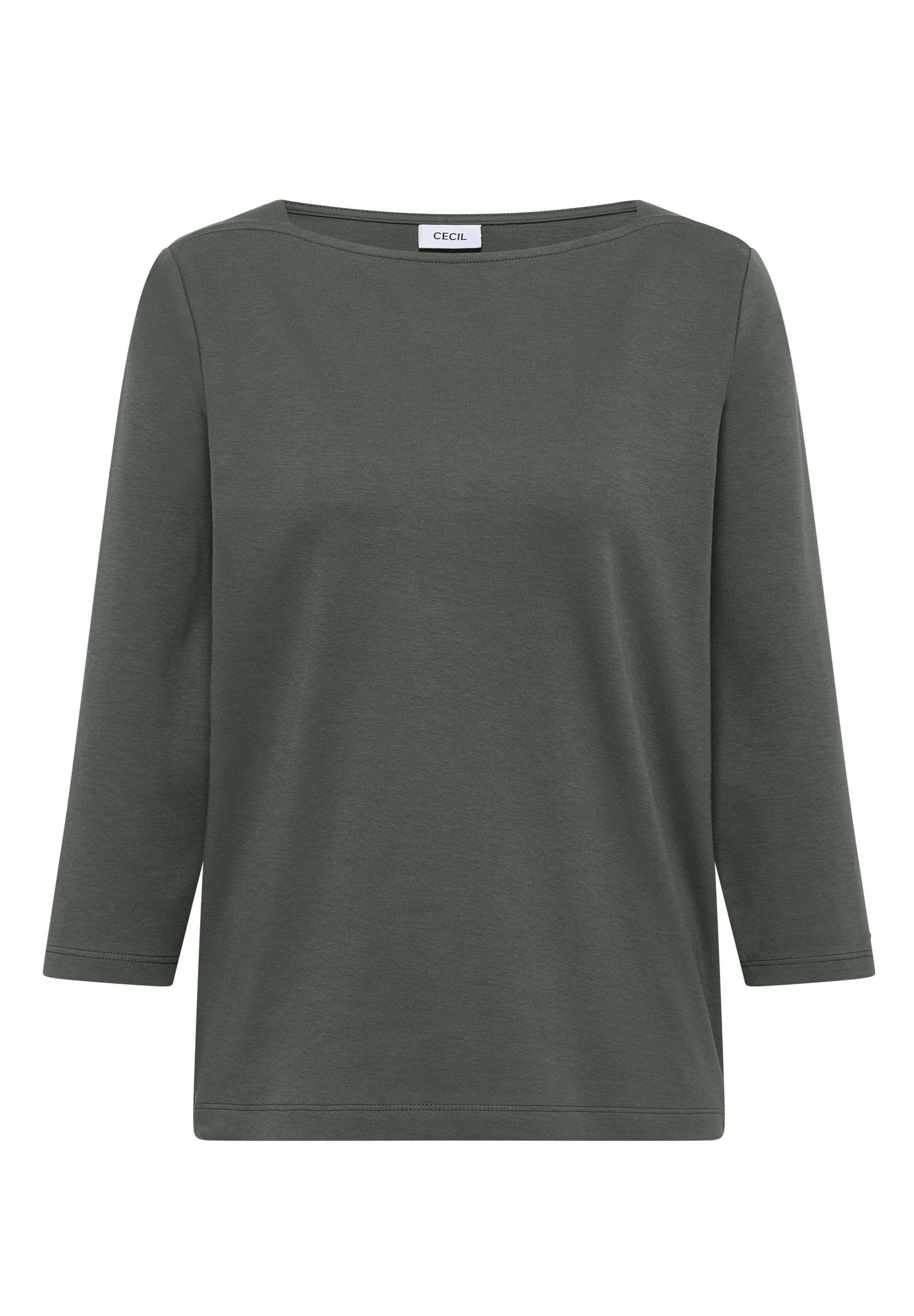 Basic Shirt mit U-Boot-Ausschnitt