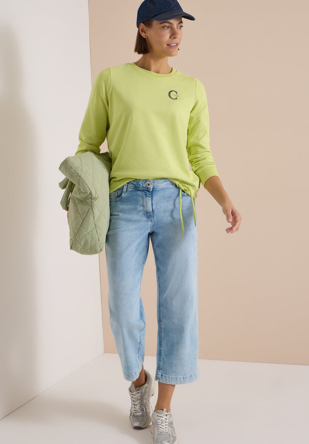 Sweatshirt mit Rundhals und Tunnelzug
