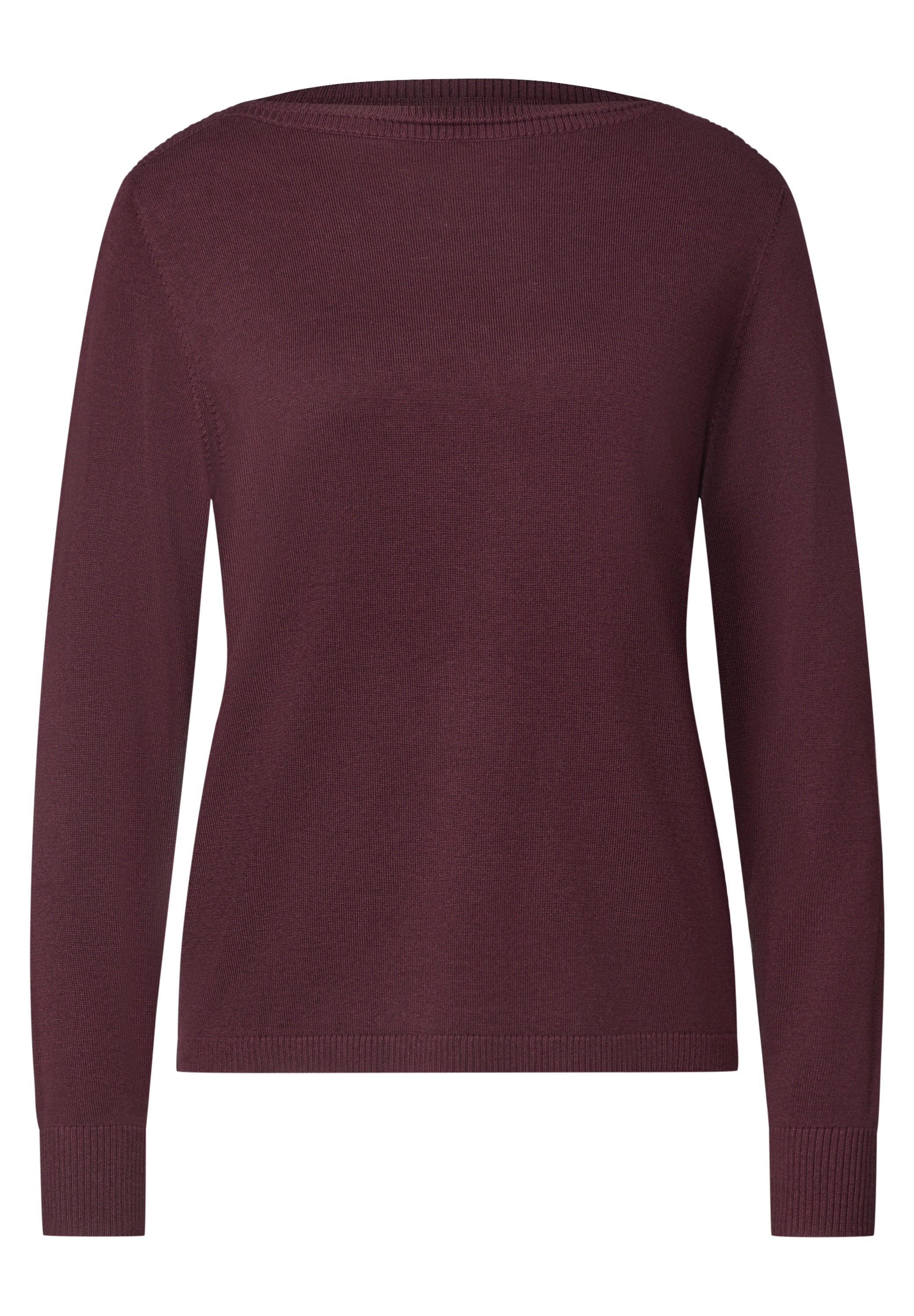 Basic Pullover mit U-Boot-Ausschnitt