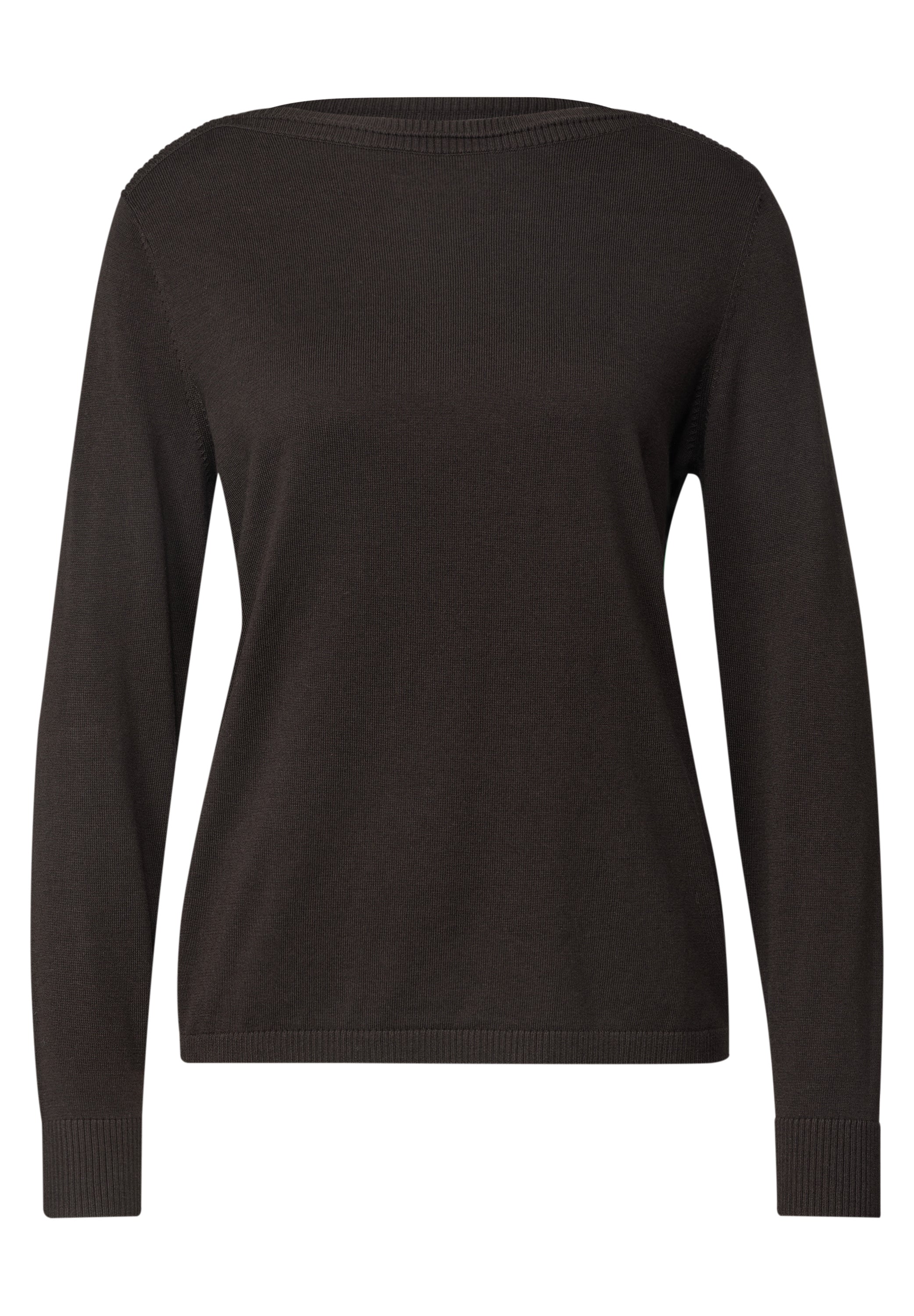 Basic Pullover mit U-Boot-Ausschnitt