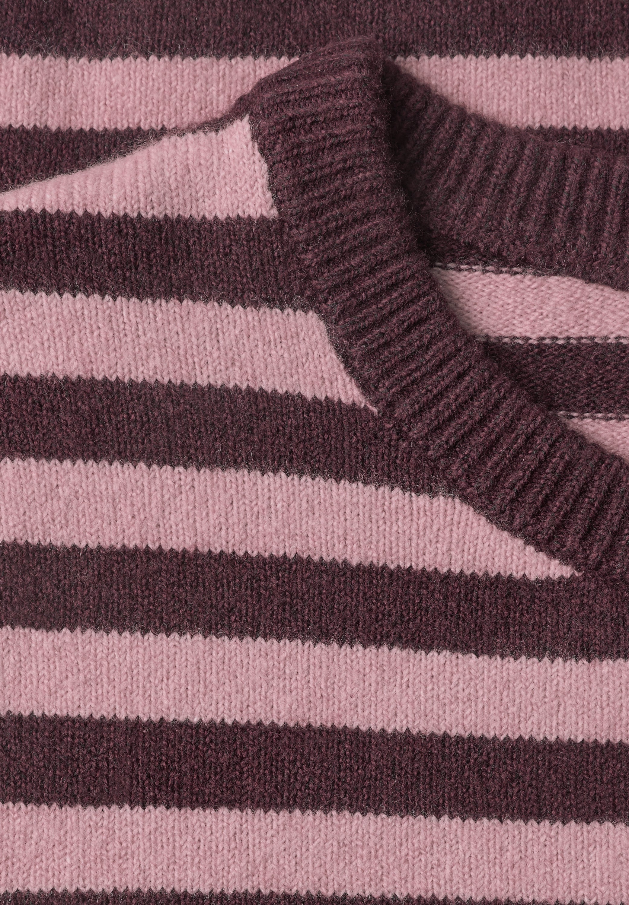 Kurzarm Pullover mit Rundhals und Streifen