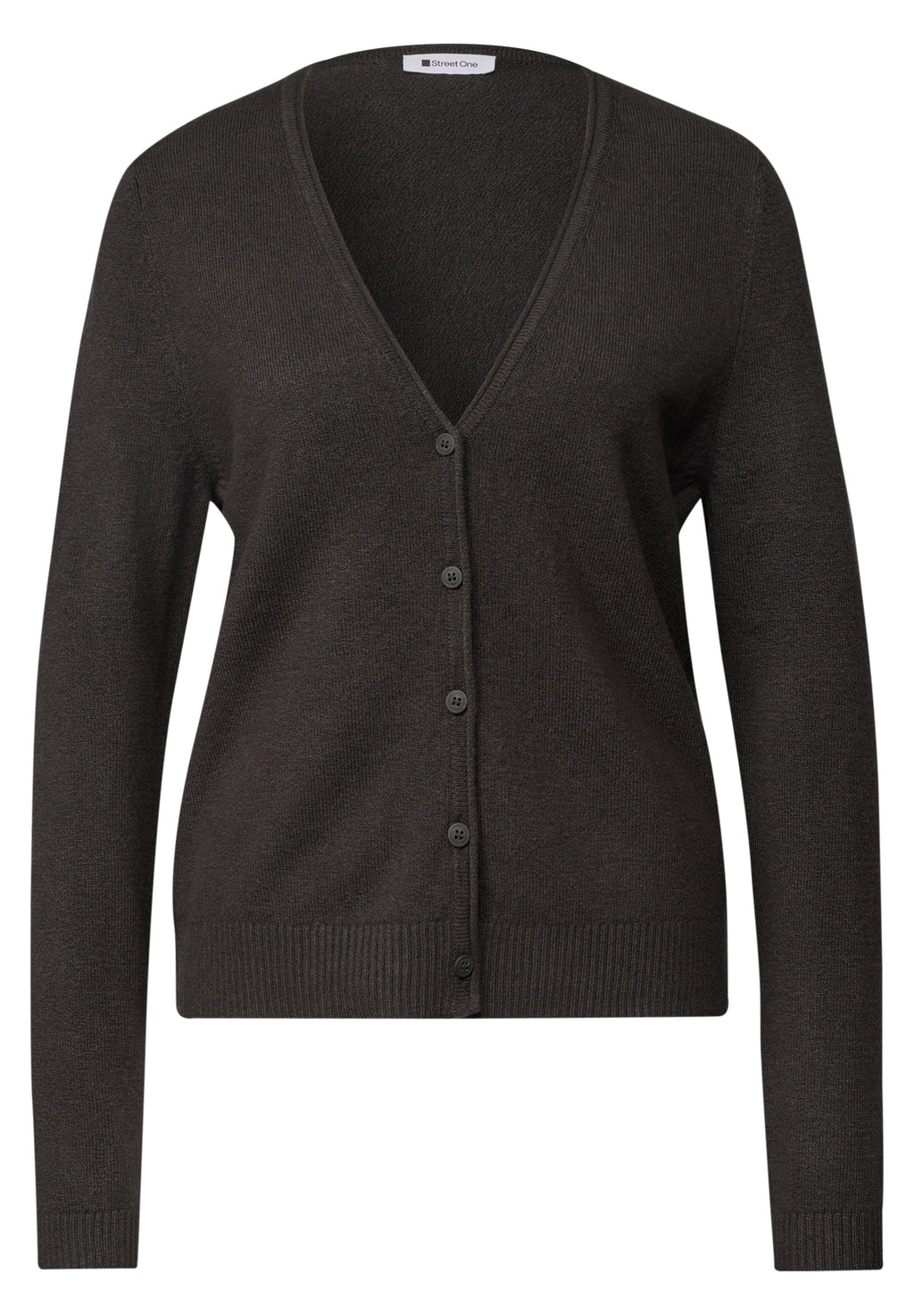 Cadigan mit V-Neck und Knopfleiste