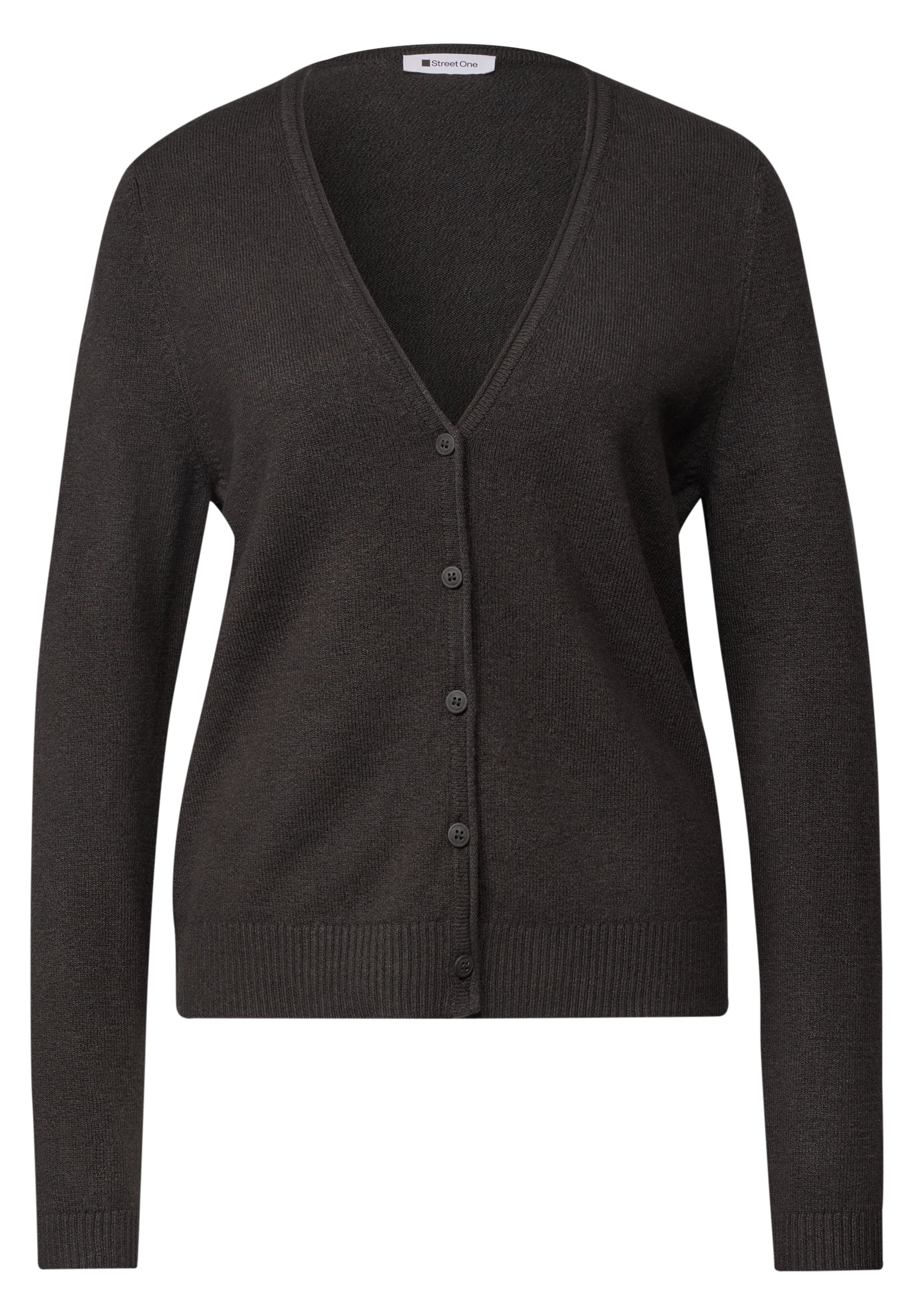 Cadigan mit V-Neck und Knopfleiste