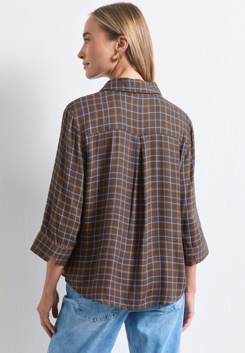 3/4-Arm Hemdbluse mit Muster