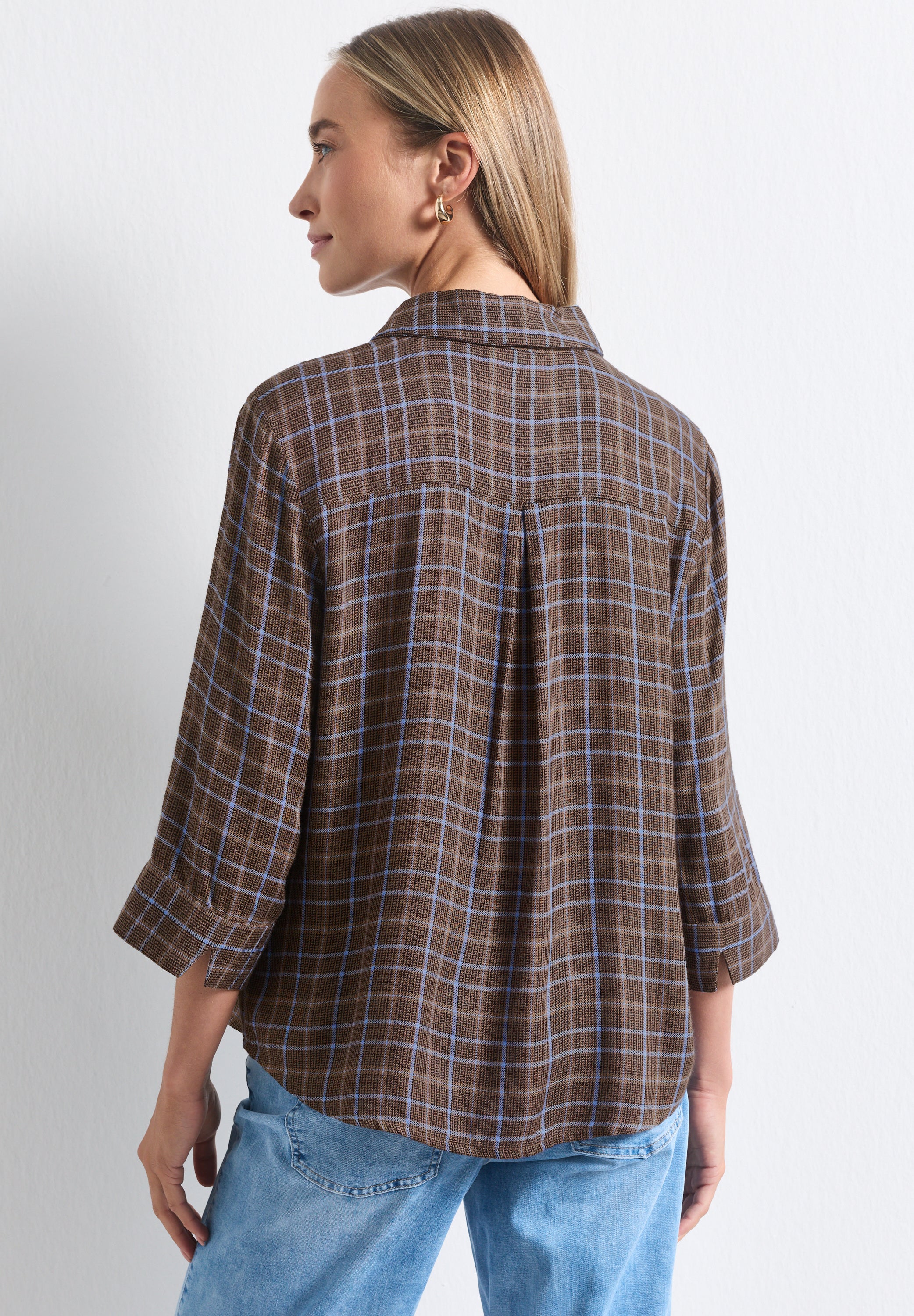 3/4-Arm Hemdbluse mit Muster