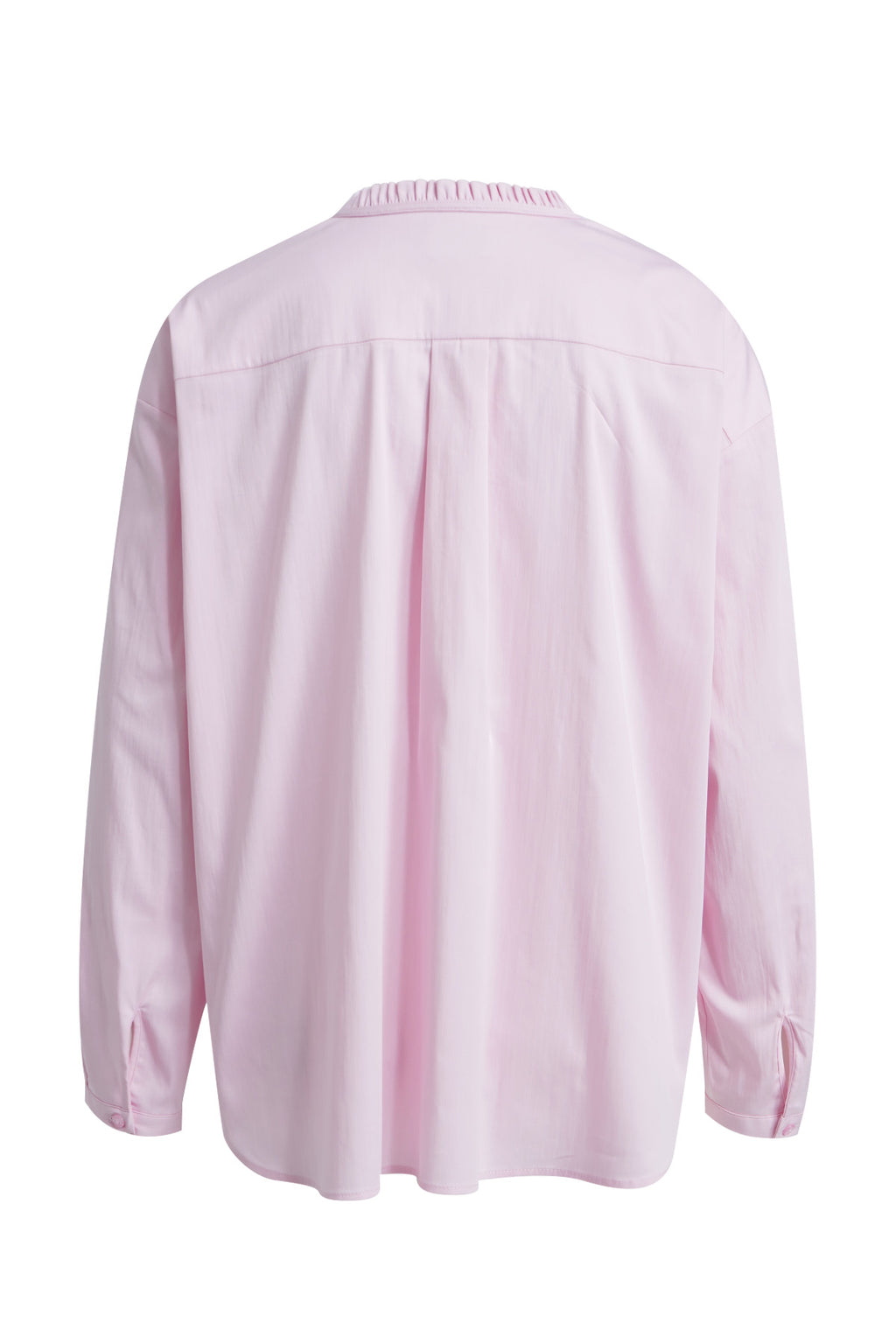Ruffled collar blouse 1/1 sleeve, chest pocket