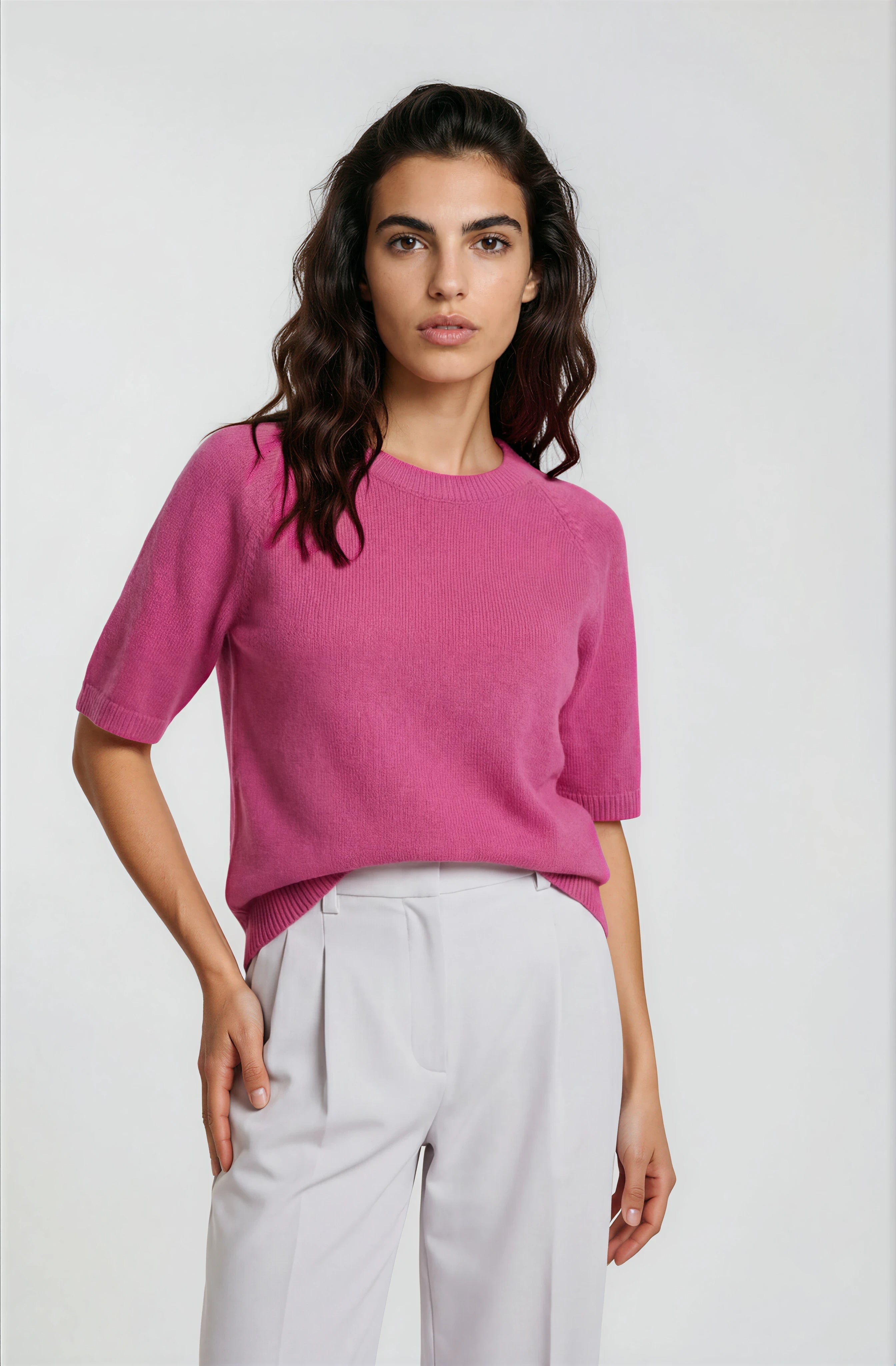 1/2 raglan sleeve roundneck pullover