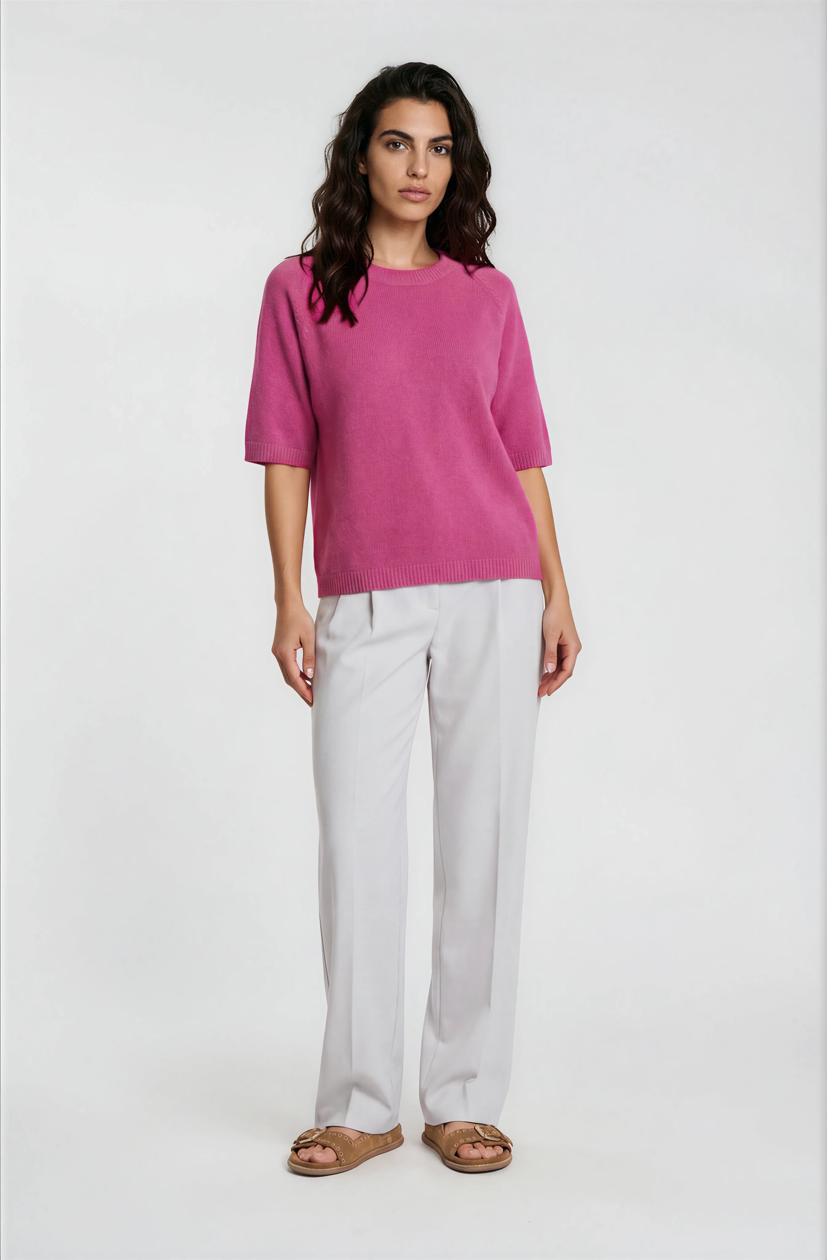 1/2 raglan sleeve roundneck pullover