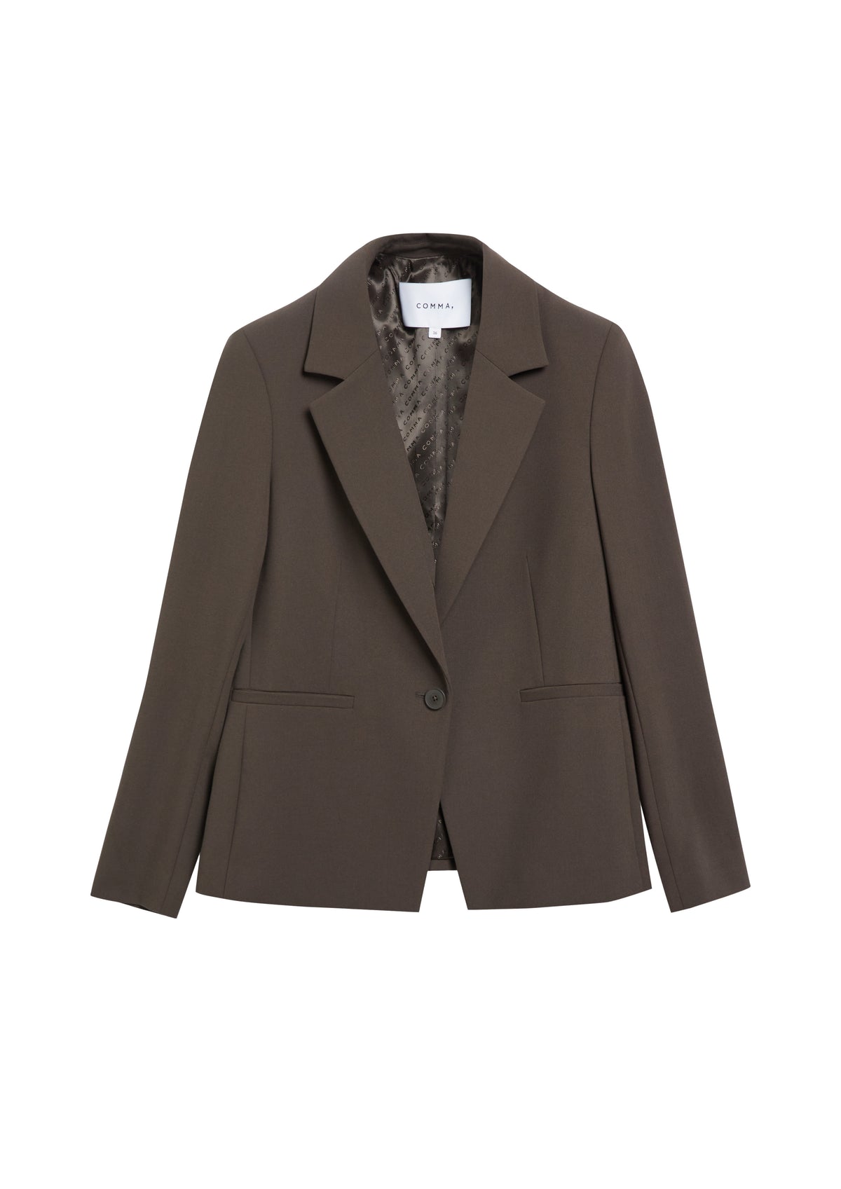 Blazer mit Reverskragen und Einknopf von Comma