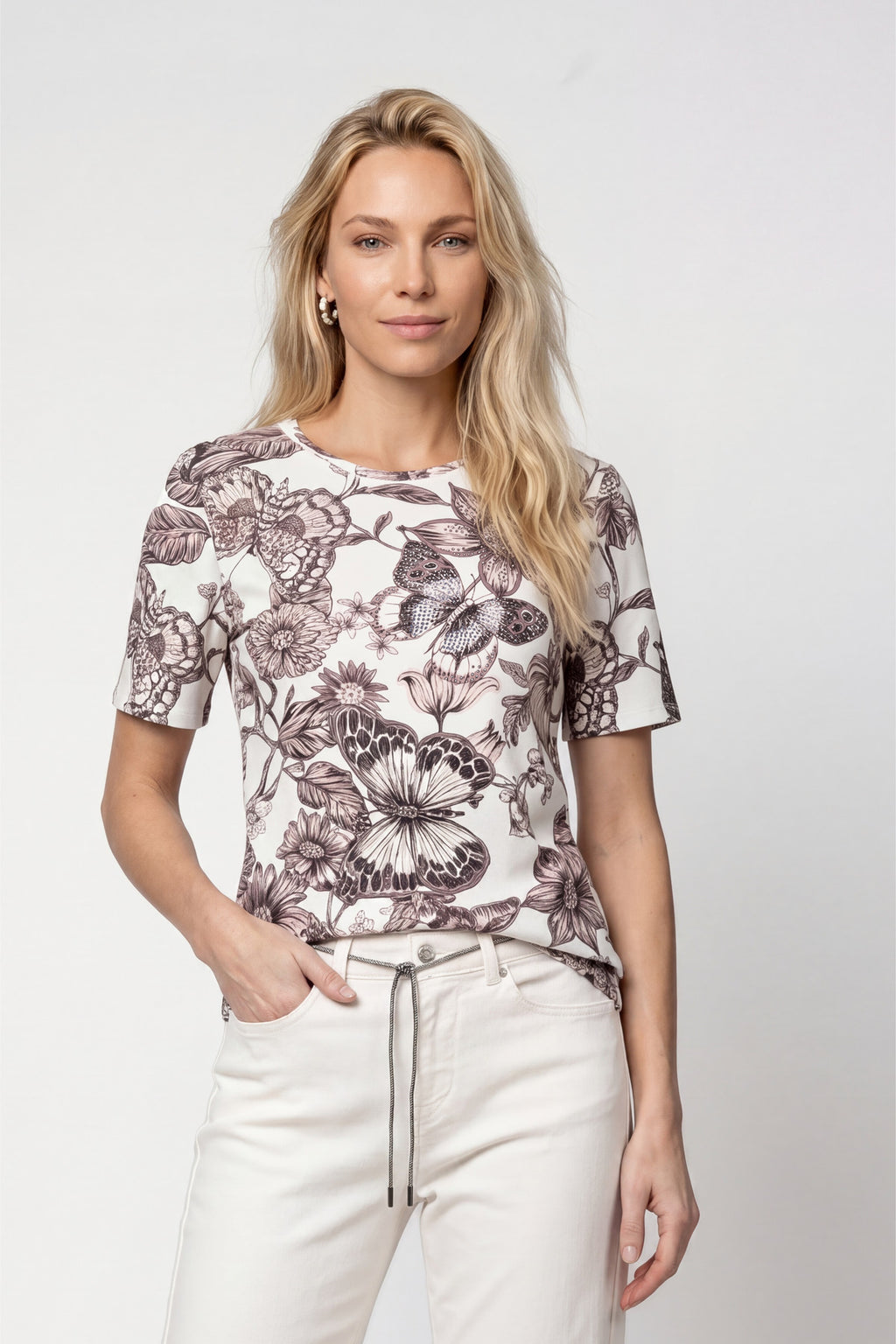 T-Shirt mit Blumenmuster