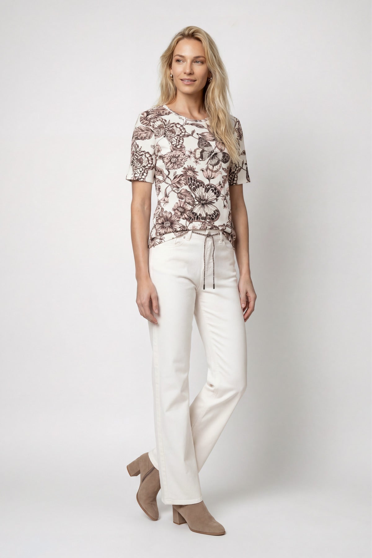 T-Shirt mit Blumenmuster