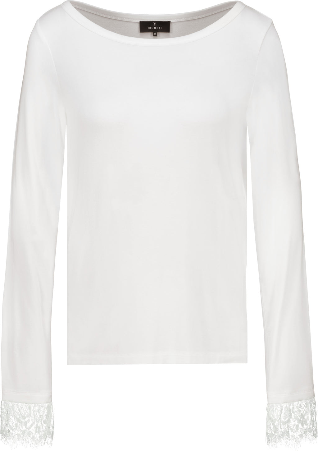 Langarmshirt mit Spitzenborte