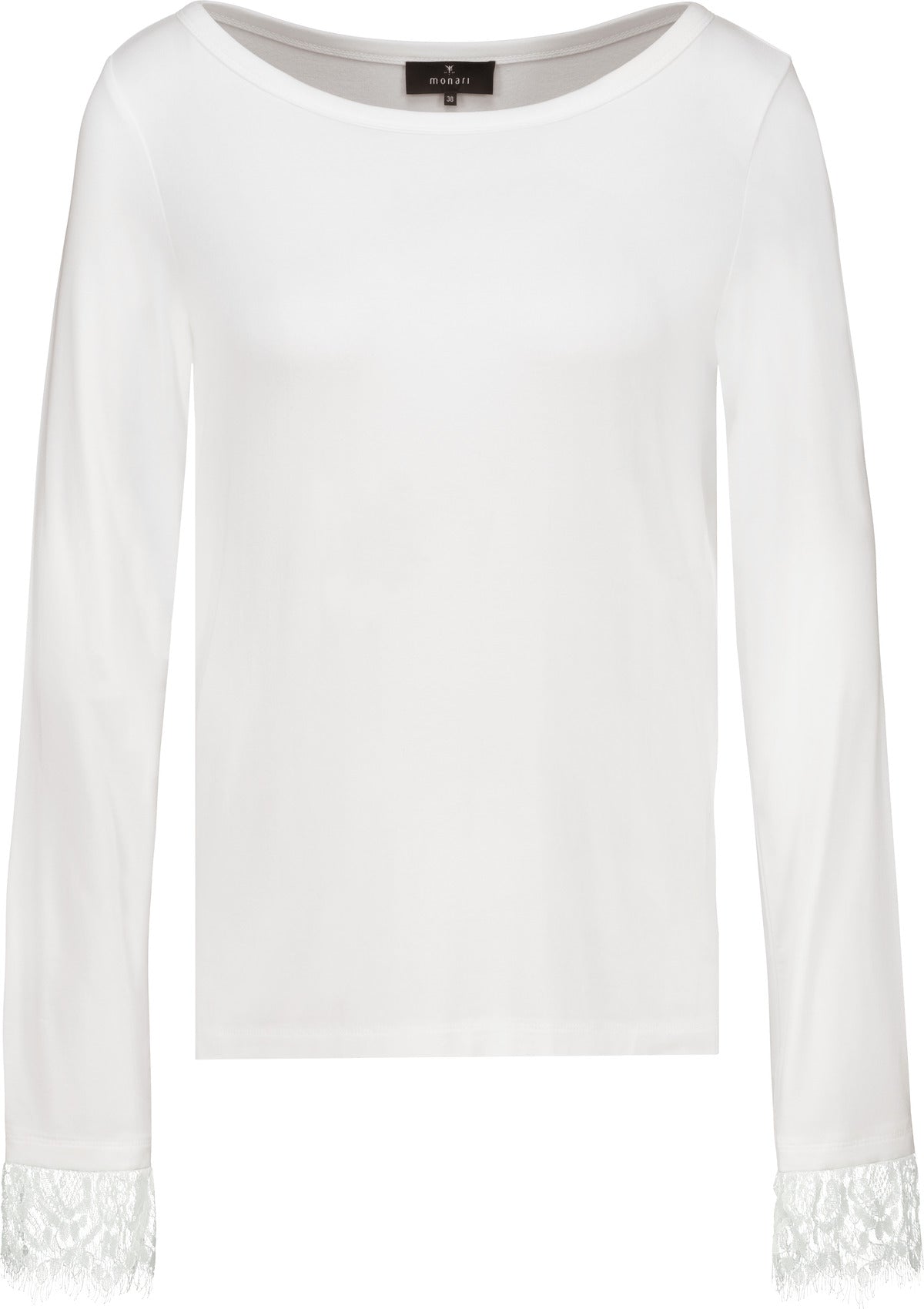 Langarmshirt mit Spitzenborte