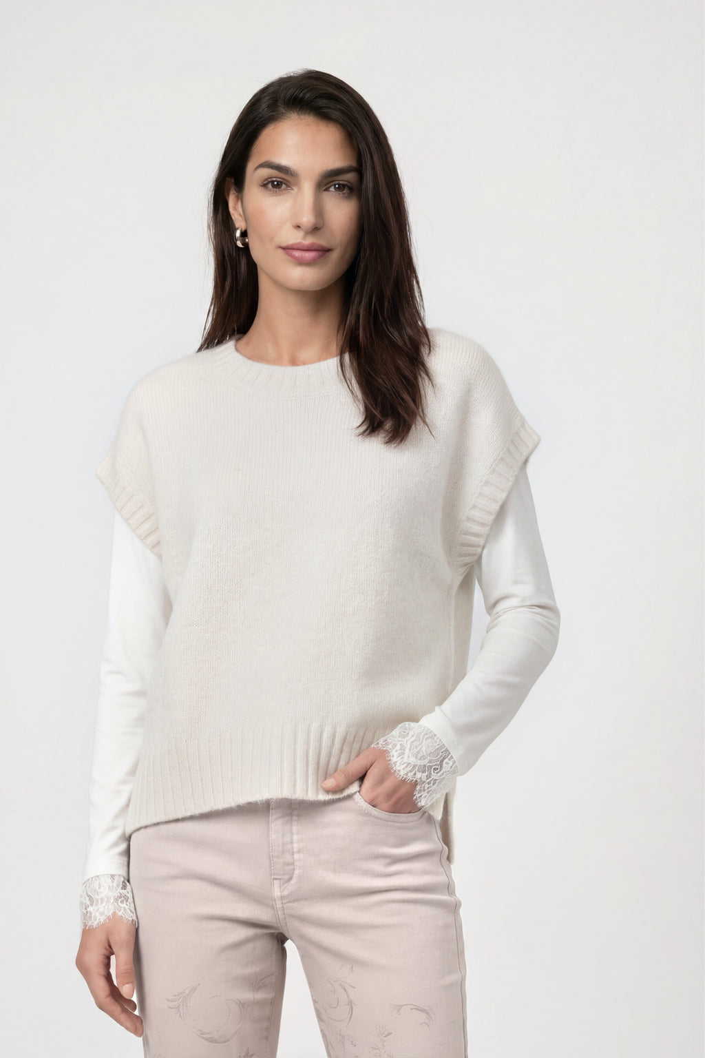 Strickpullunder mit Lurex