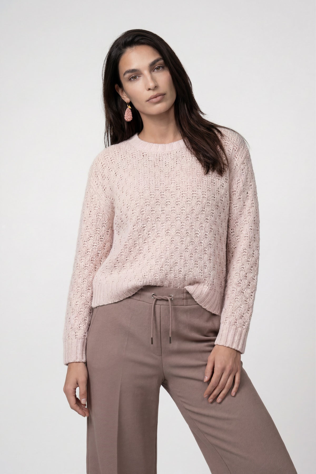 Strickpullover mit Ajour-Struktur