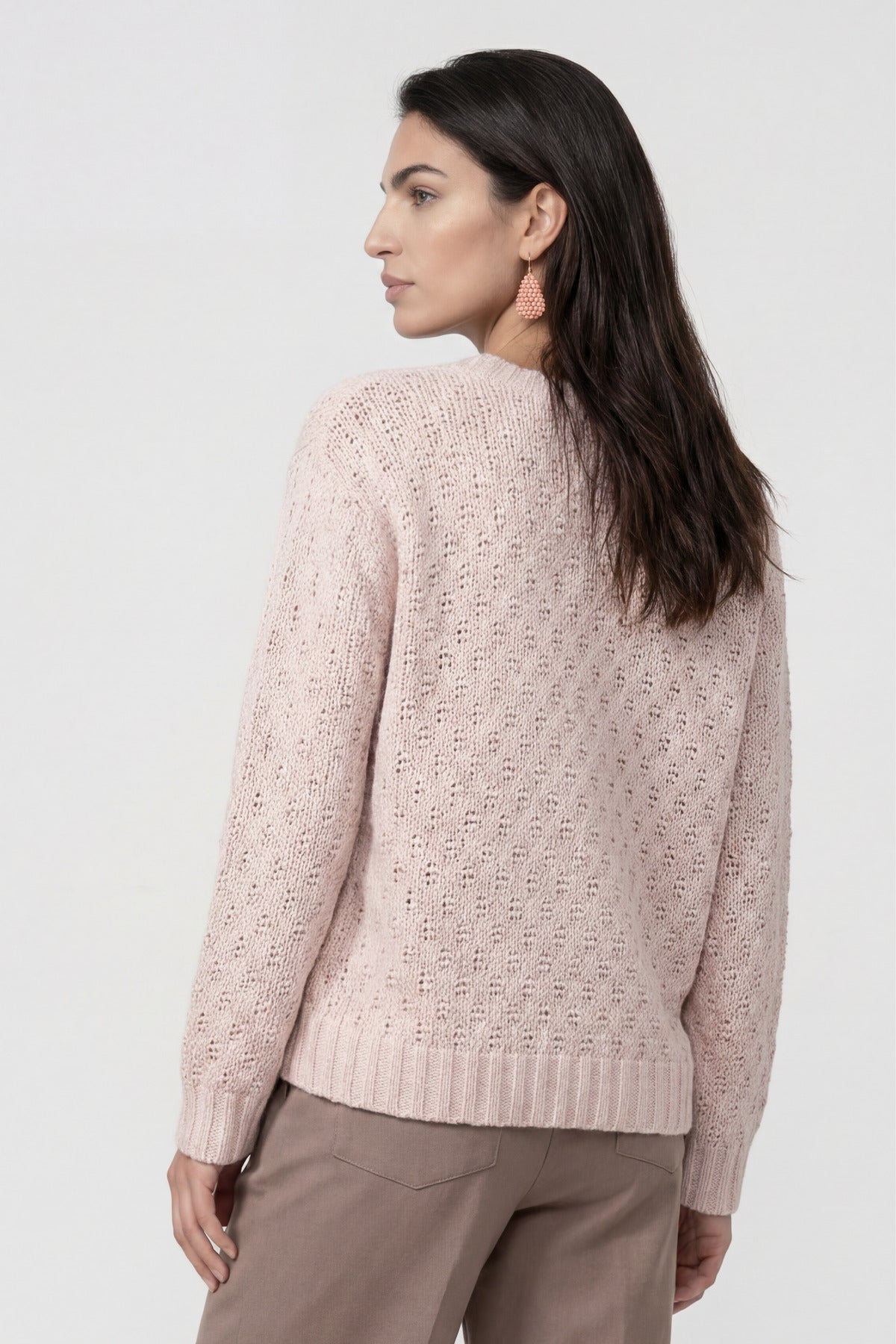 Strickpullover mit Ajour-Struktur
