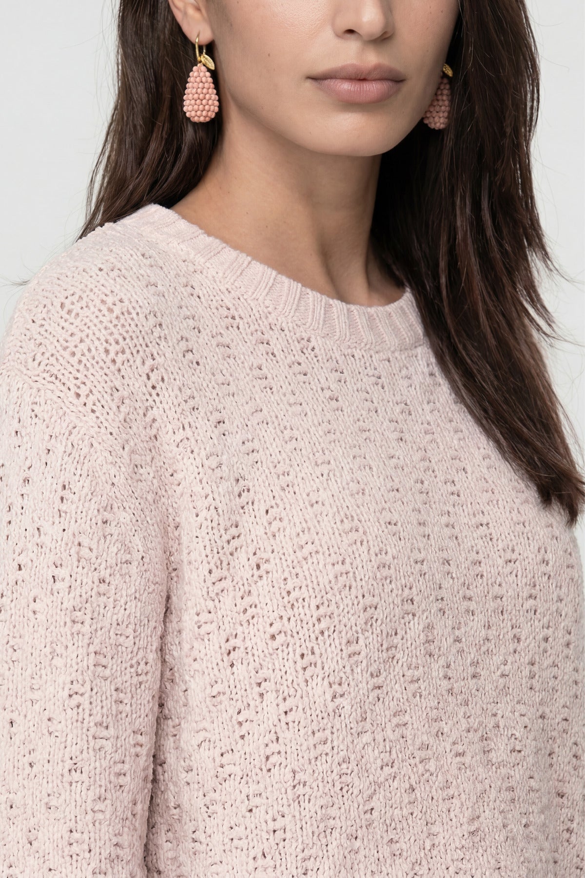 Strickpullover mit Ajour-Struktur