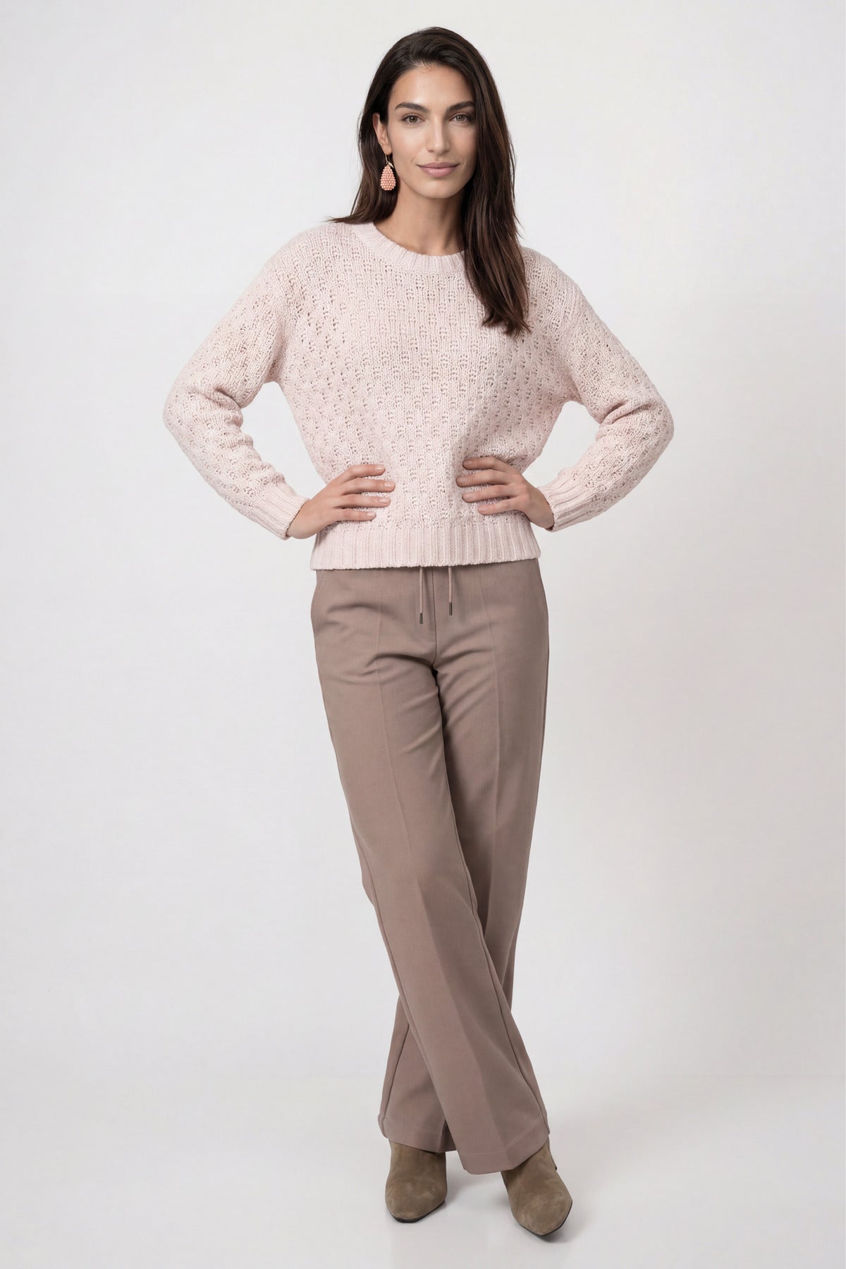 Strickpullover mit Ajour-Struktur