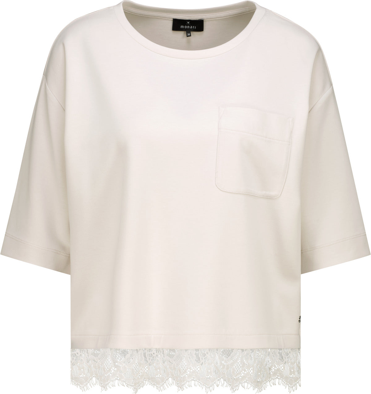 Sweatshirt mit Spitzenborte