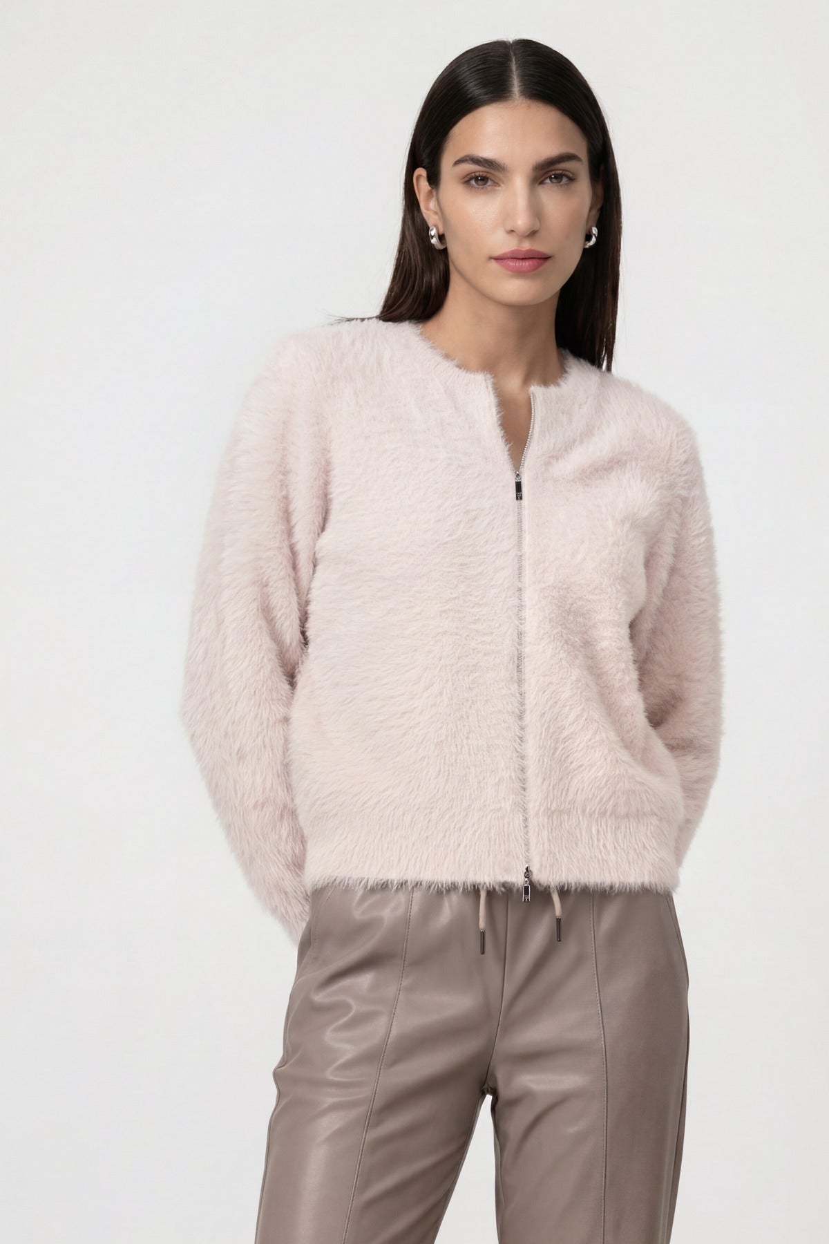 Strickjacke mit flauschiger Haptik