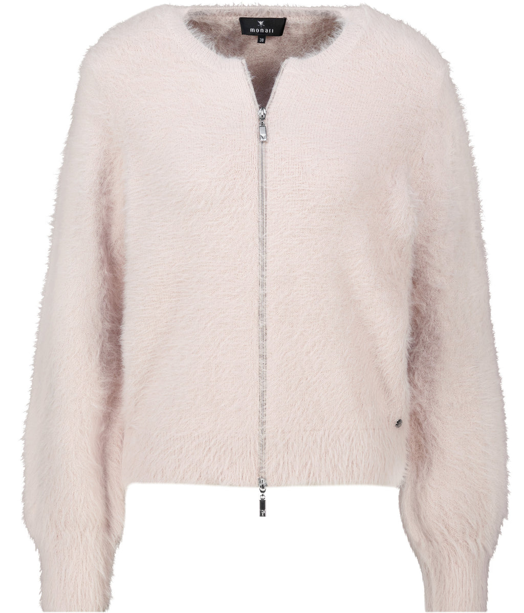Strickjacke mit flauschiger Haptik