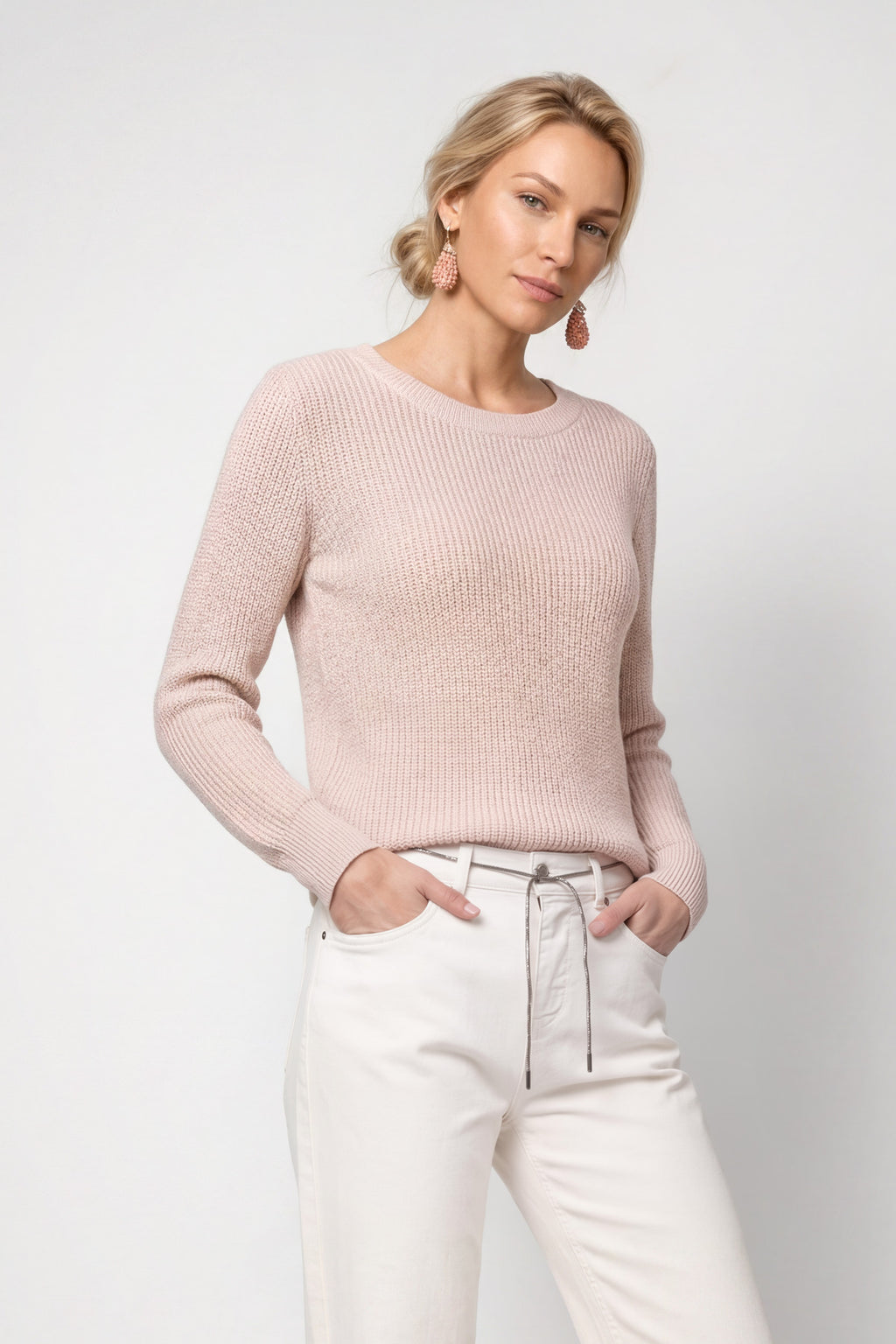 Basic-Strickpullover mit Lurex