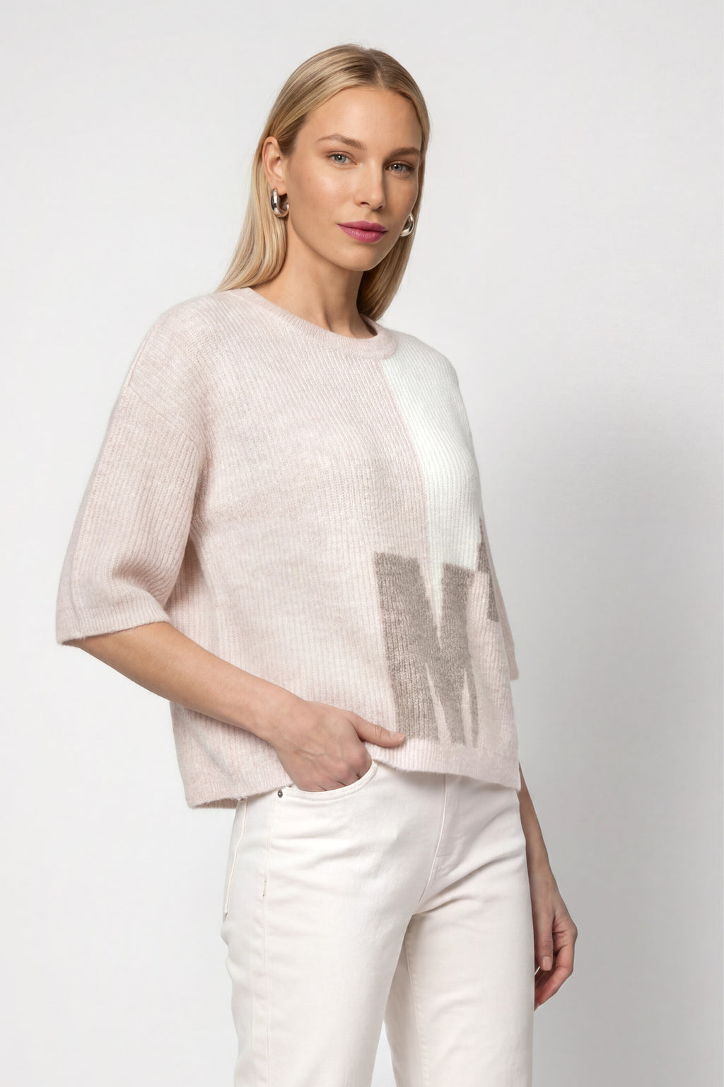 Strickpullover mit Intarsie-Design