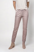 Straight Leg Hose mit Lederoptik