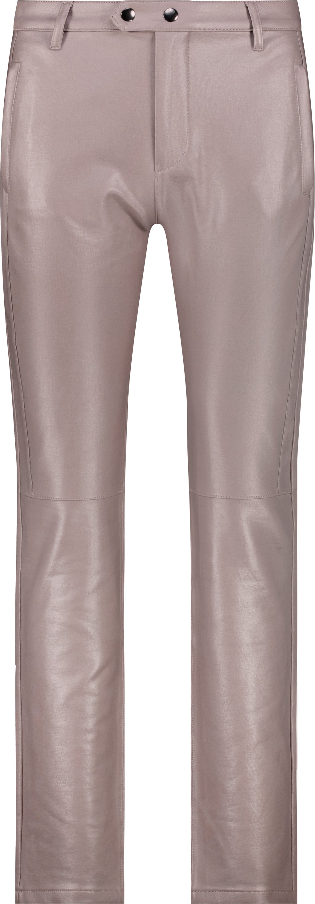 Straight Leg Hose mit Lederoptik