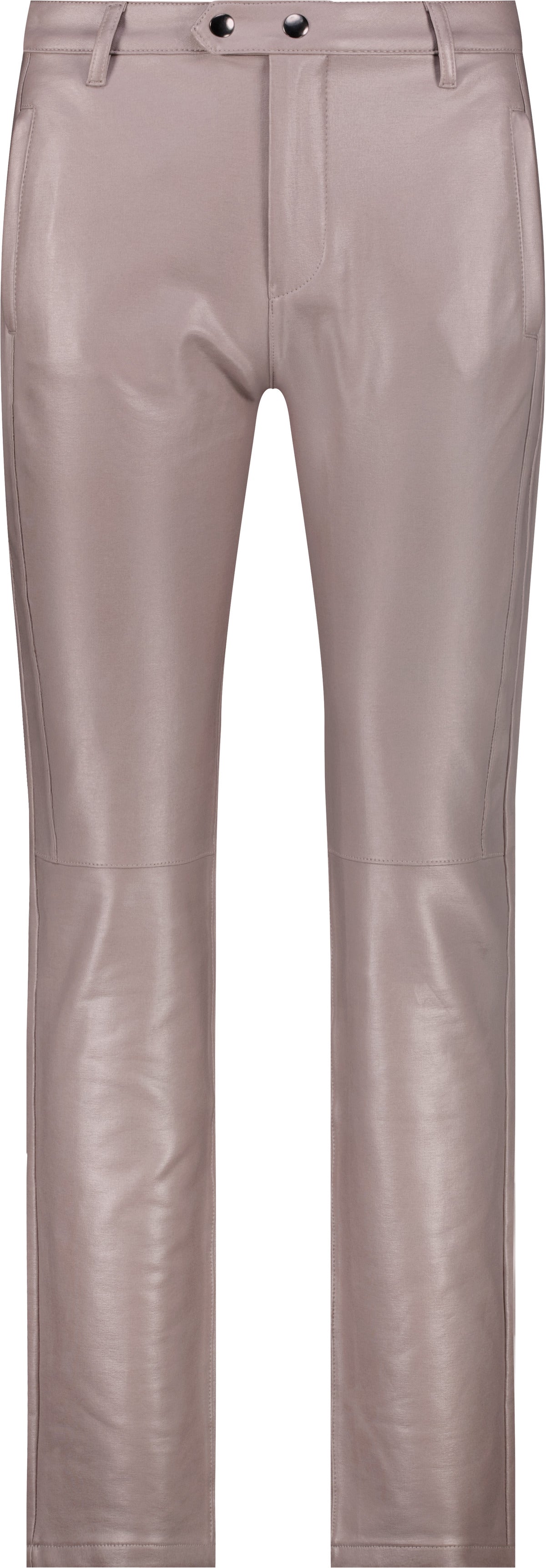Straight Leg Hose mit Lederoptik