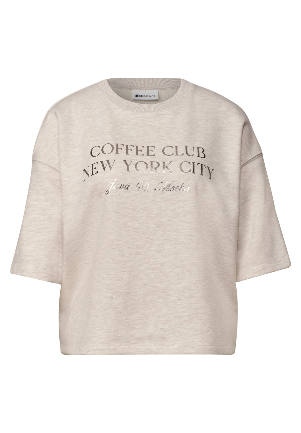 Kurzarm Sweatshirt mit Wording