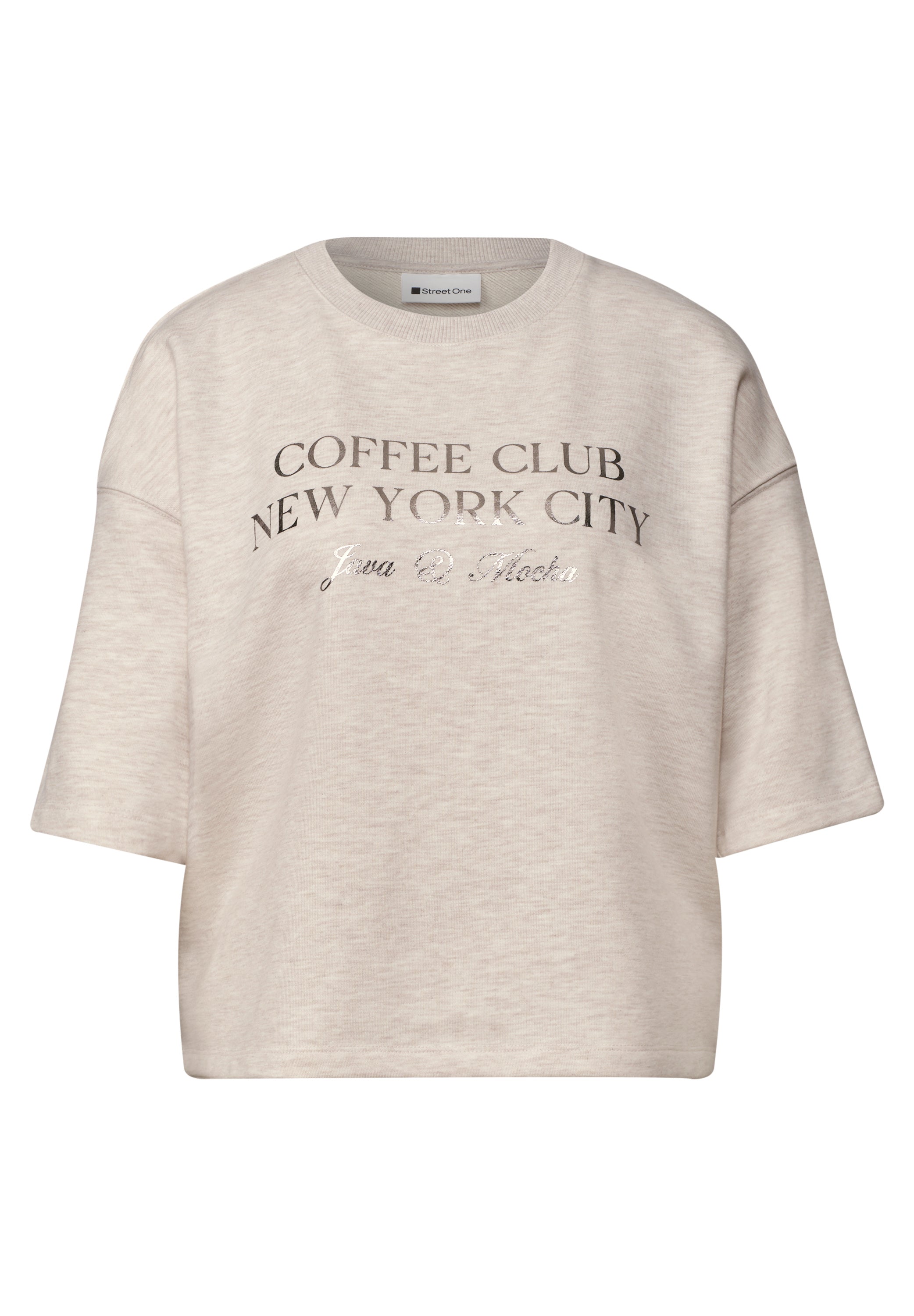 Kurzarm Sweatshirt mit Wording