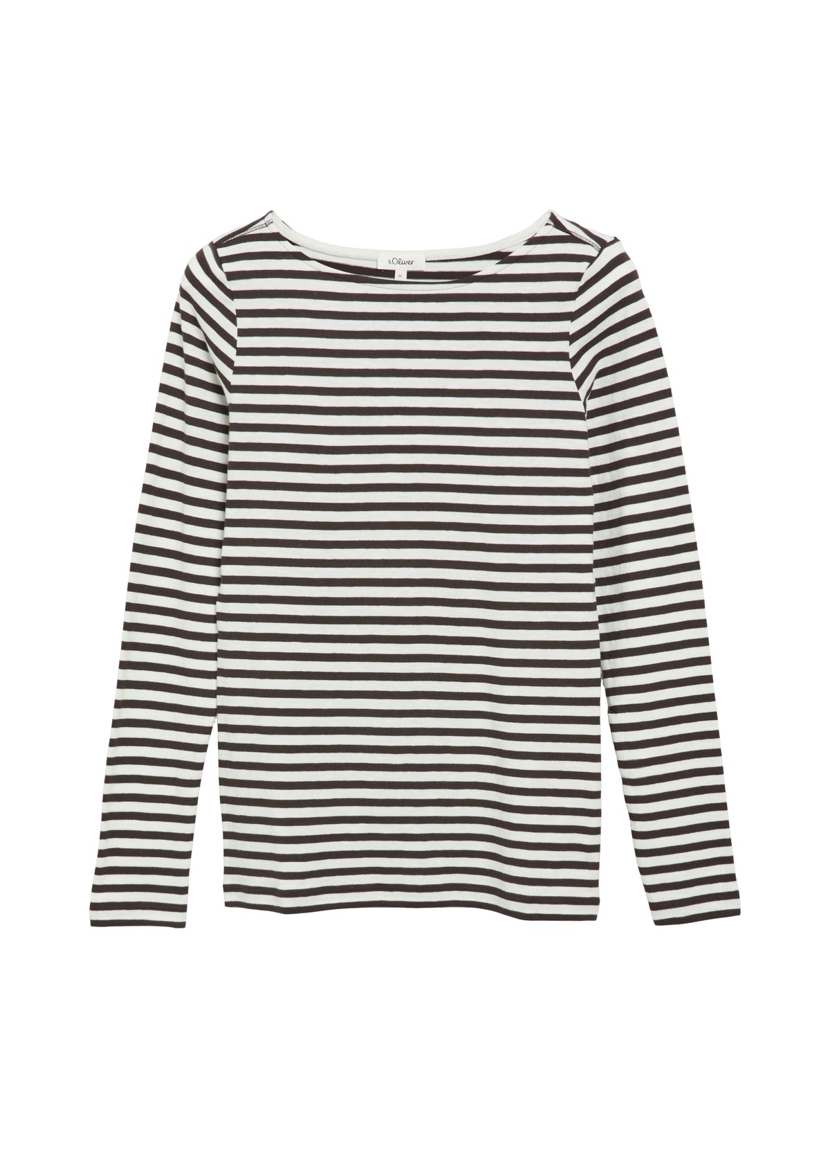Ringel-Langarmshirt mit U-Boot-Ausschnitt von s.Oliver