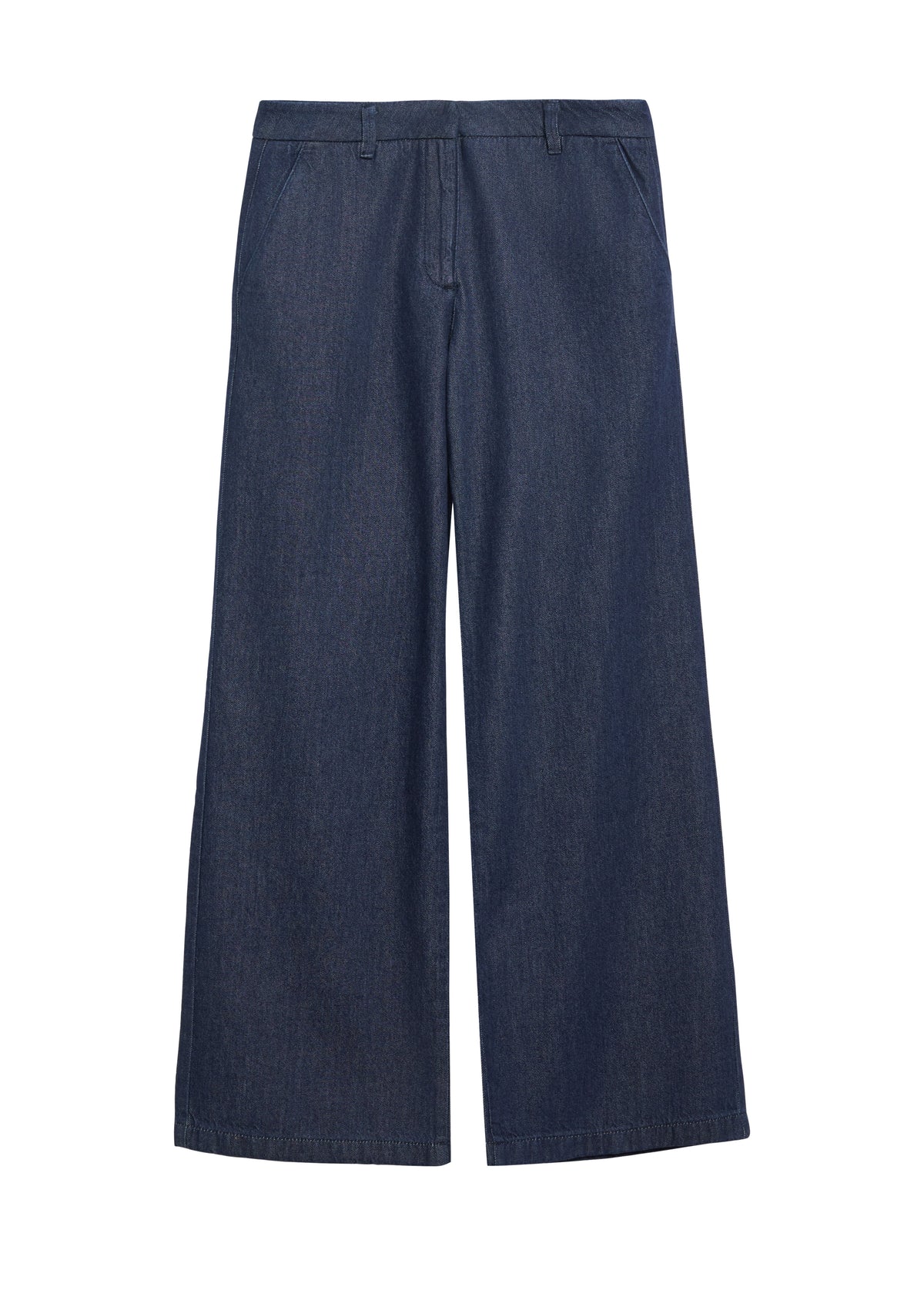 Wide-Leg-Jeans in Dark Denim von Comma