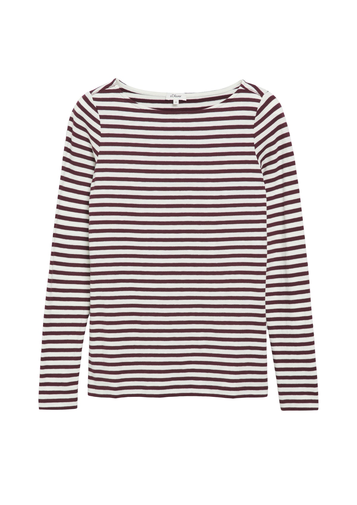 Ringel-Langarmshirt mit U-Boot-Ausschnitt von s.Oliver