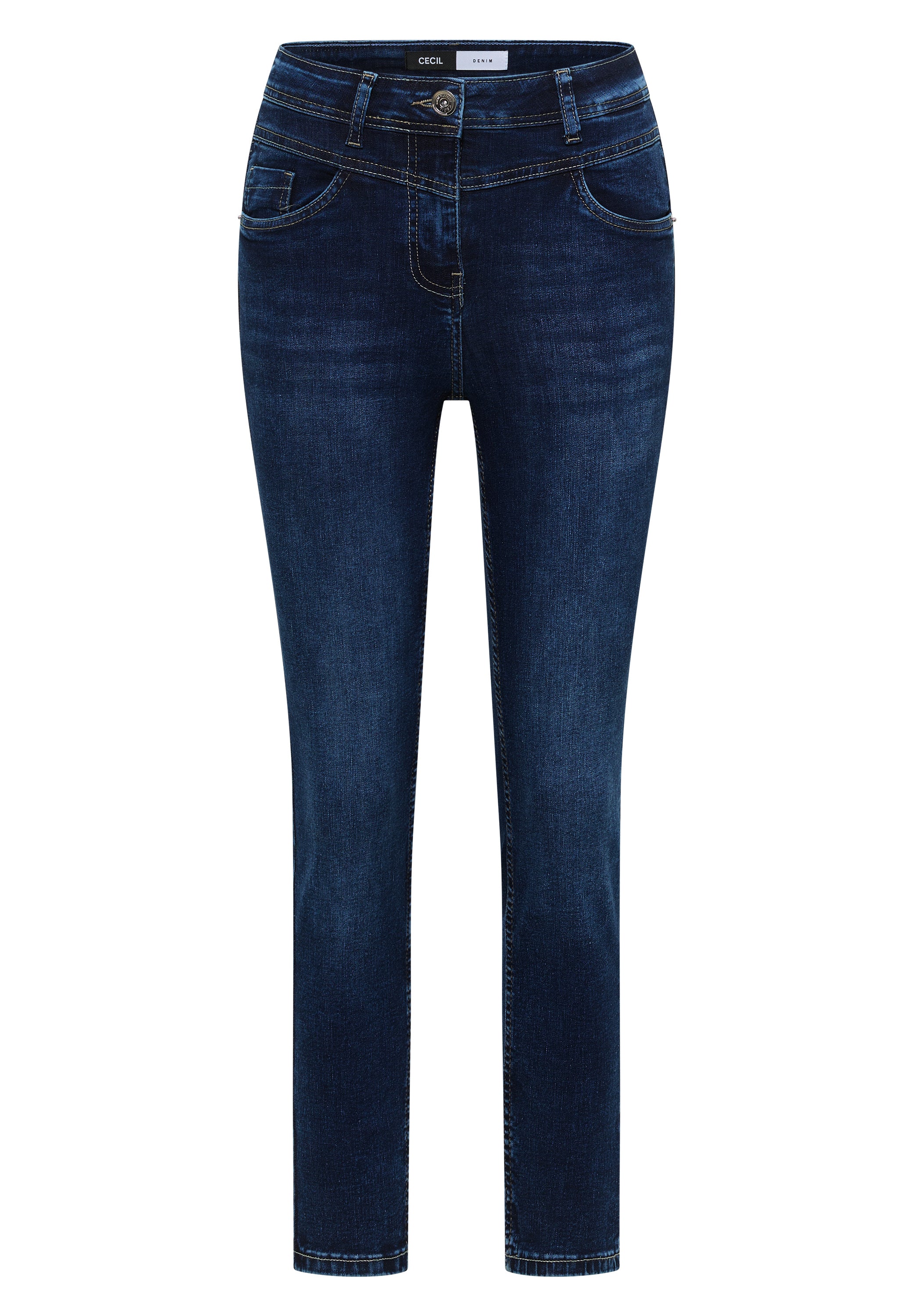 High Waist Slim Leg Jeans im Slim Fit