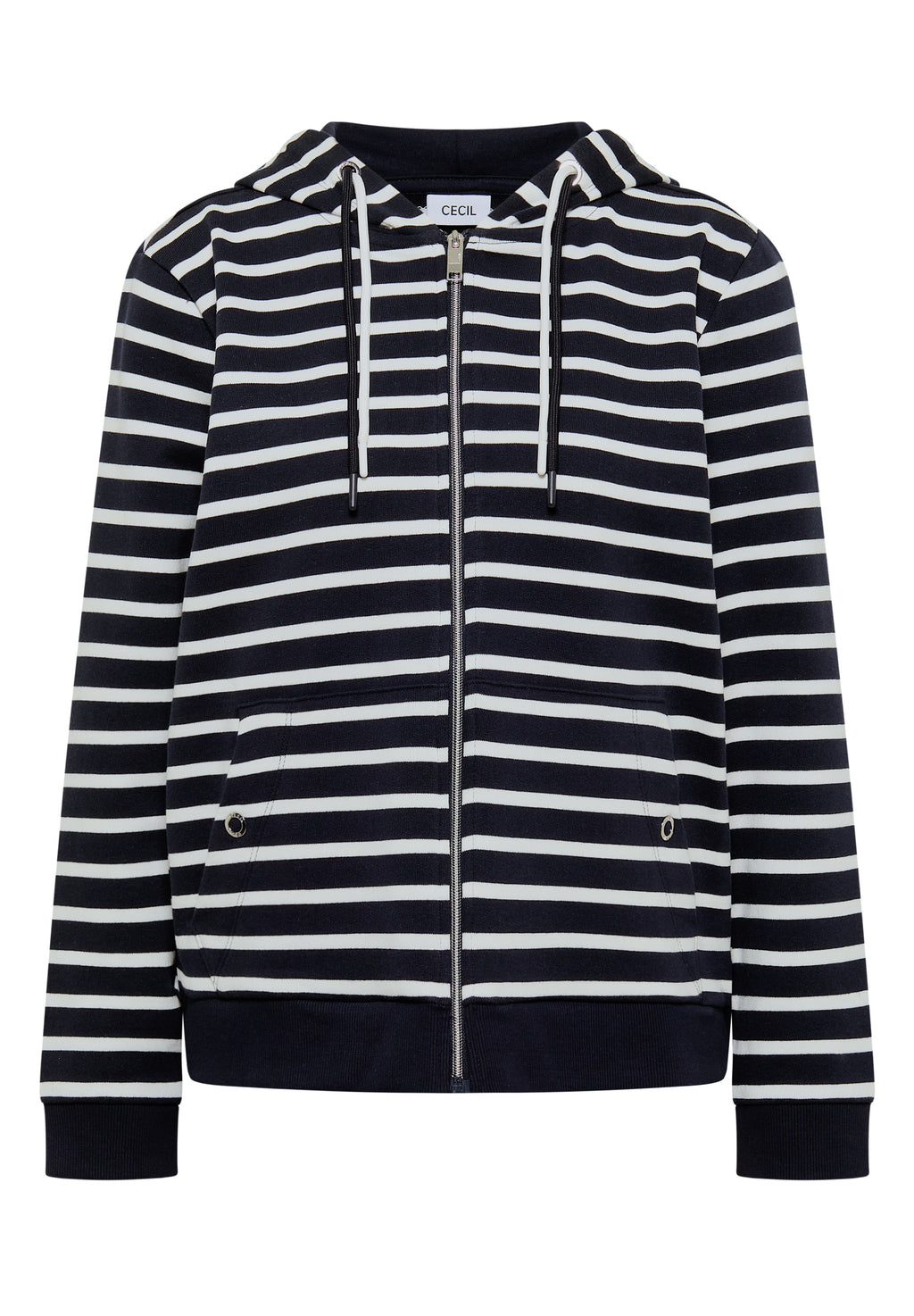 Langarm Jacke mit Kapuze und Struktur