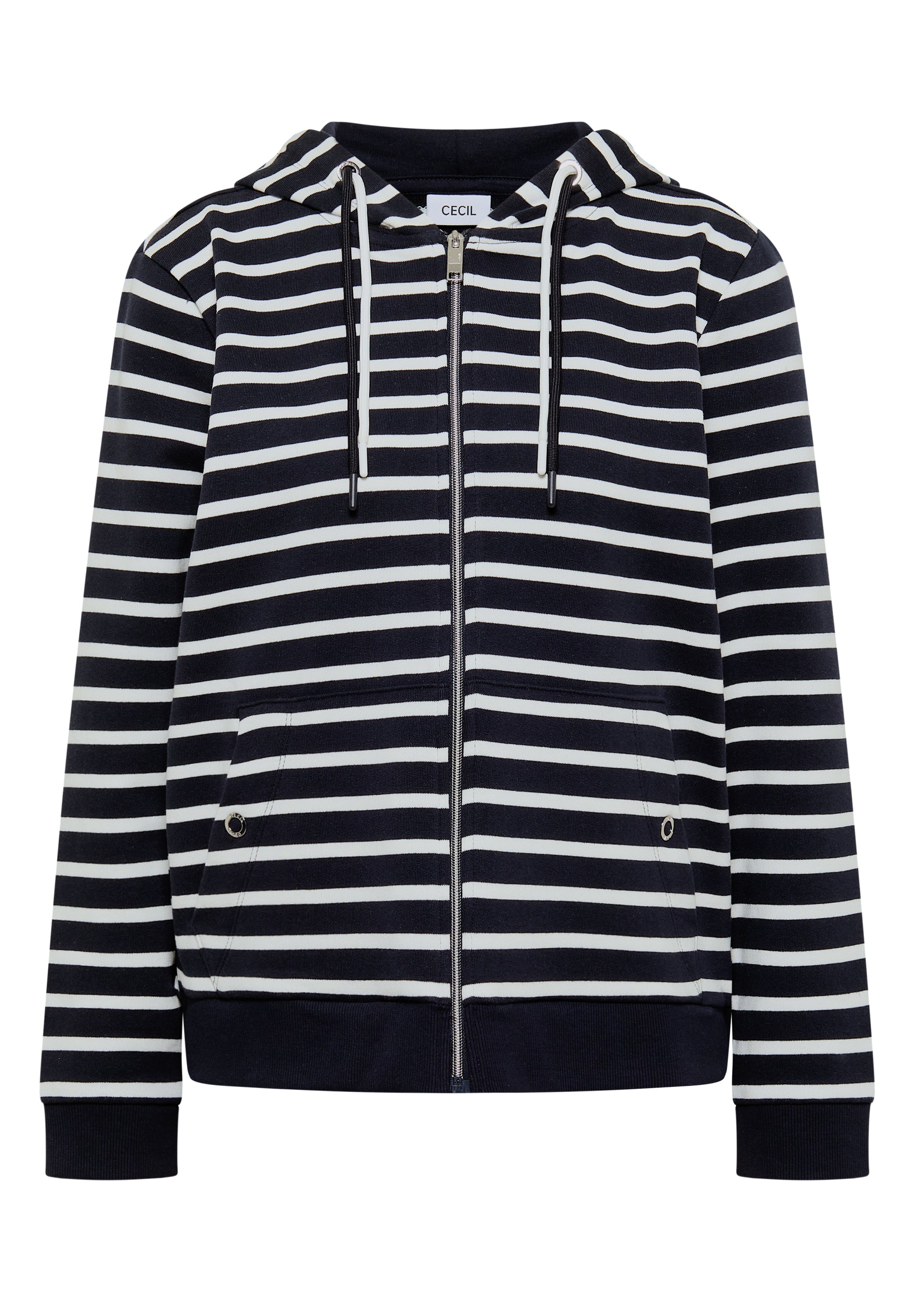 Langarm Jacke mit Kapuze und Struktur