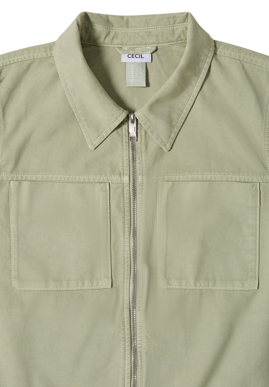 3/4-Arm Jacke mit Brusttaschen und Zipper