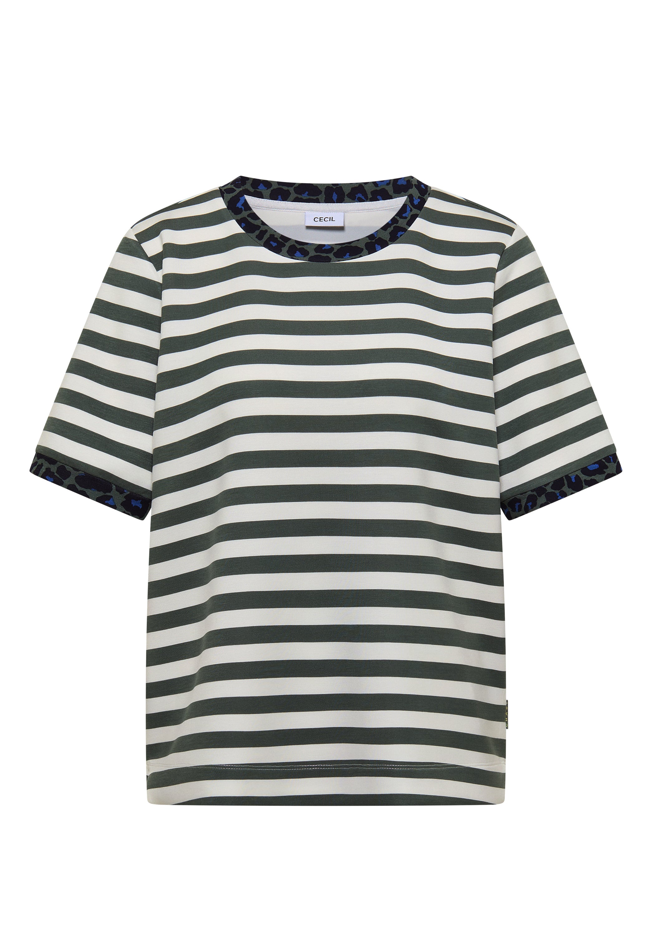T-Shirt mit Rundhals und Leo-Details