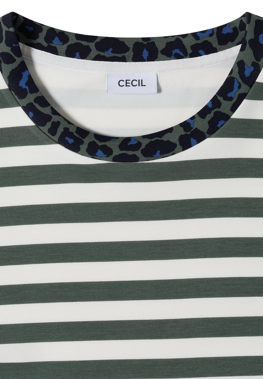 T-Shirt mit Rundhals und Leo-Details