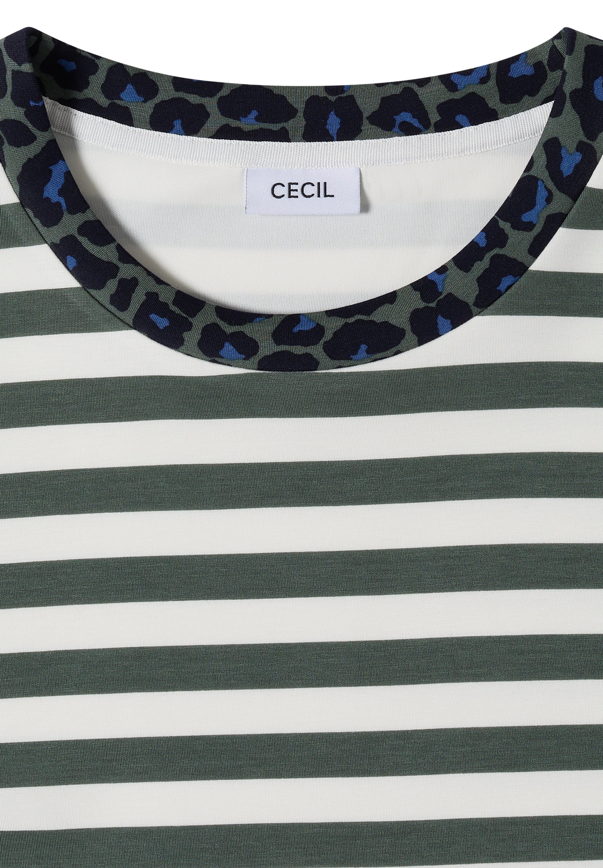 T-Shirt mit Rundhals und Leo-Details