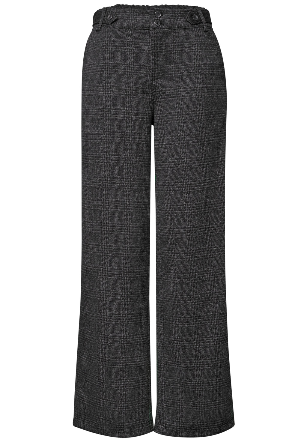 High Waist Wide Leg Hose mit Karomuster