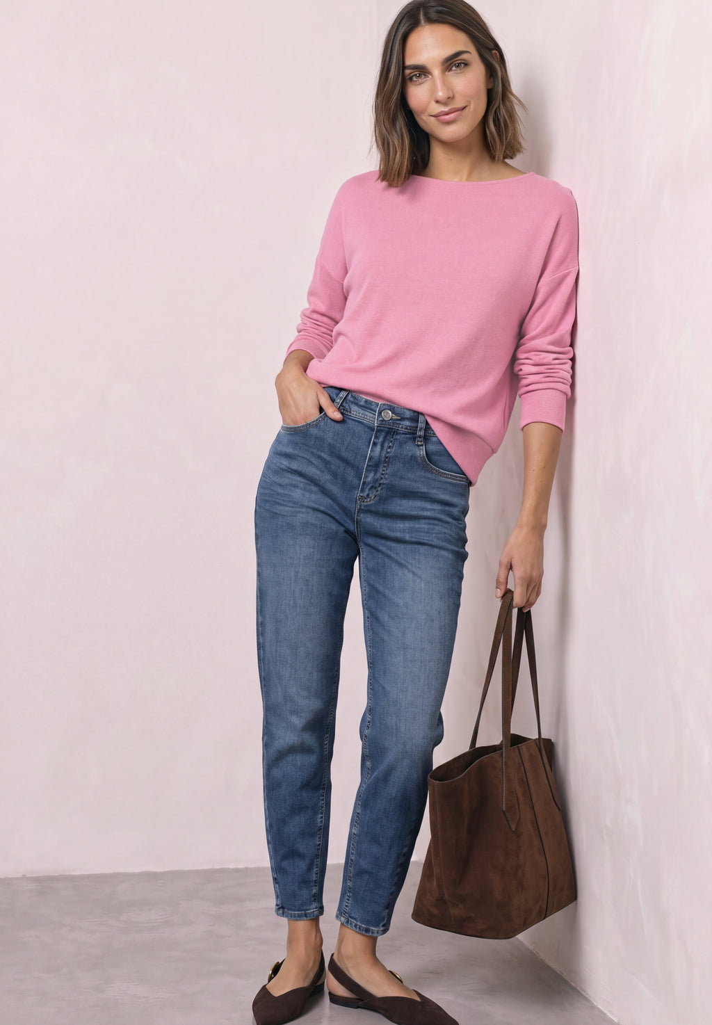 Langarm Shirt mit Elastikbund